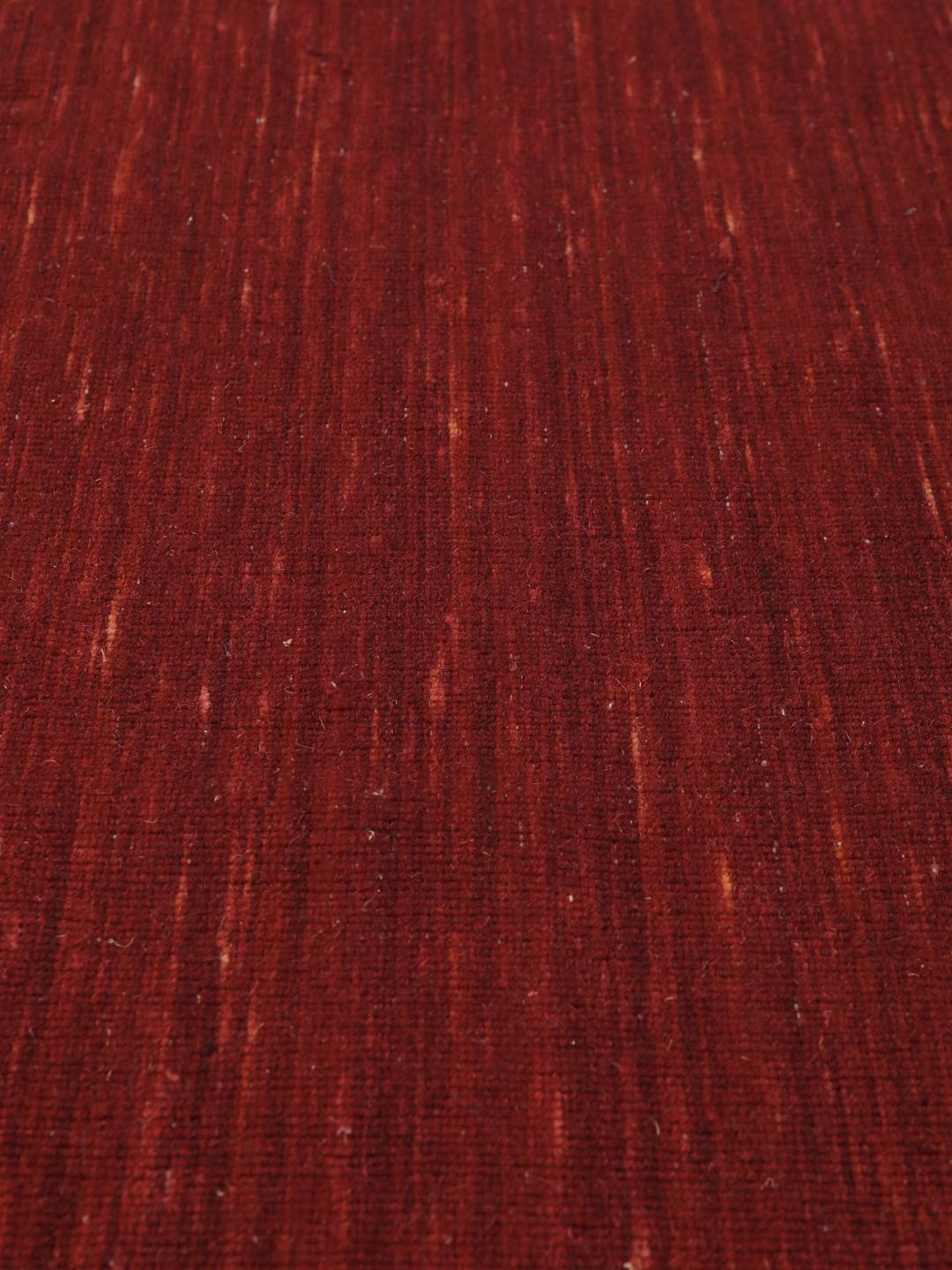 Rugvista core - Handloom flat - Mørk Rød, Rundt Ø 250 cm Ullteppe ...