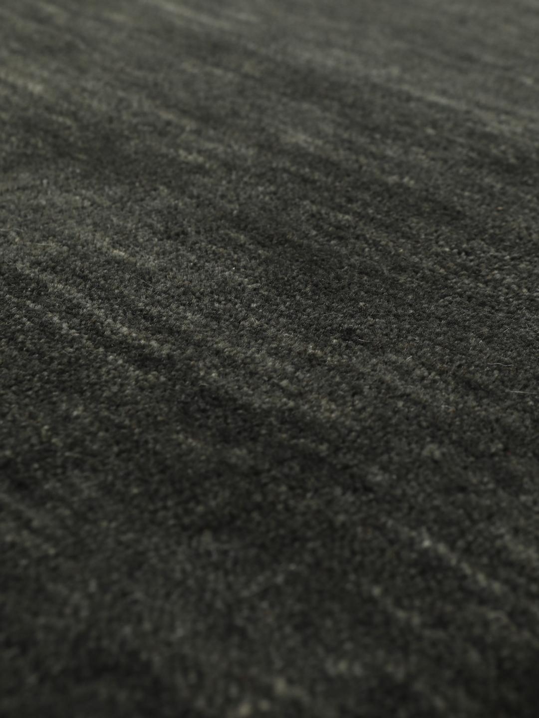 Grey Rug String Handloom Fringes Black Rug - Rugvista