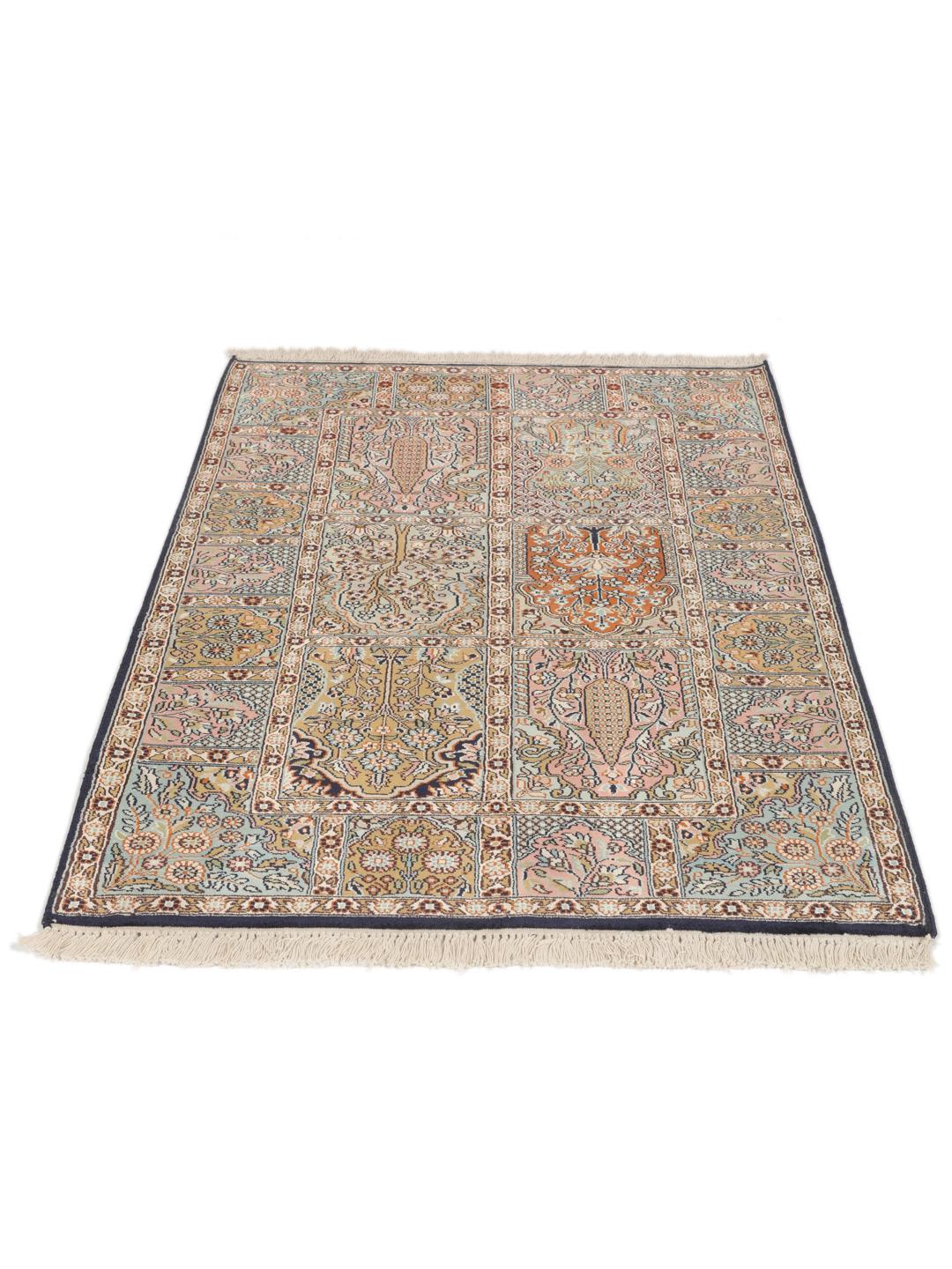 Cachemira pura de seda - Marrón / Gris Oscuro - 79 x 119 cm