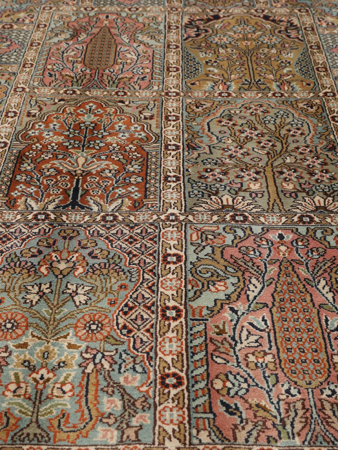 Cachemira pura de seda - Marrón / Gris Oscuro - 79 x 119 cm