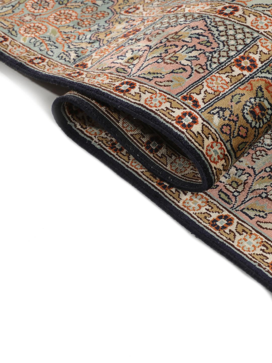 Cachemira pura de seda - Marrón / Gris Oscuro - 79 x 119 cm