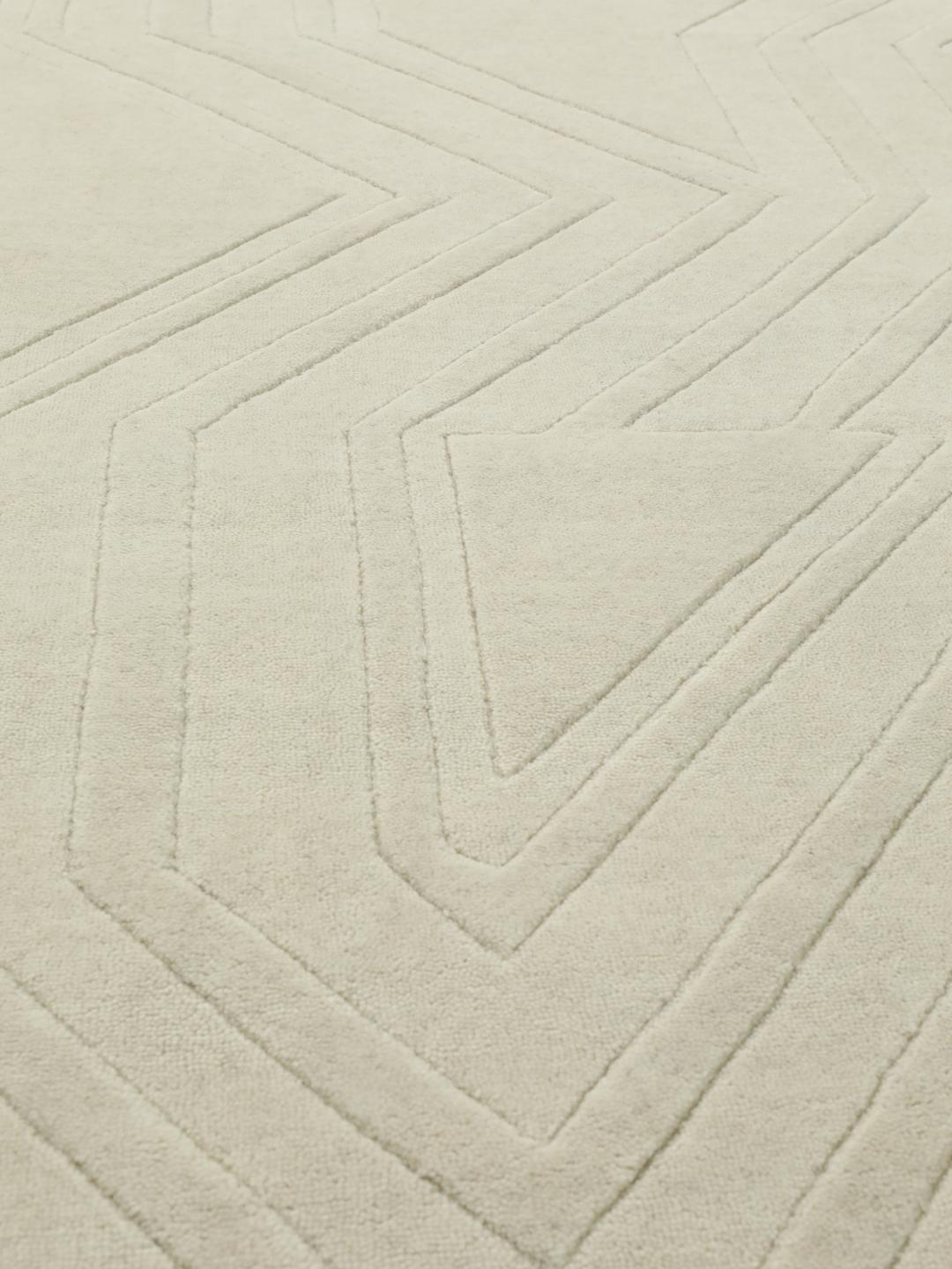 White Labyrinth Rug Texture Rugvista core - Labyrinth - Off White 250 x 350 cm Wool Rug - Rugvista