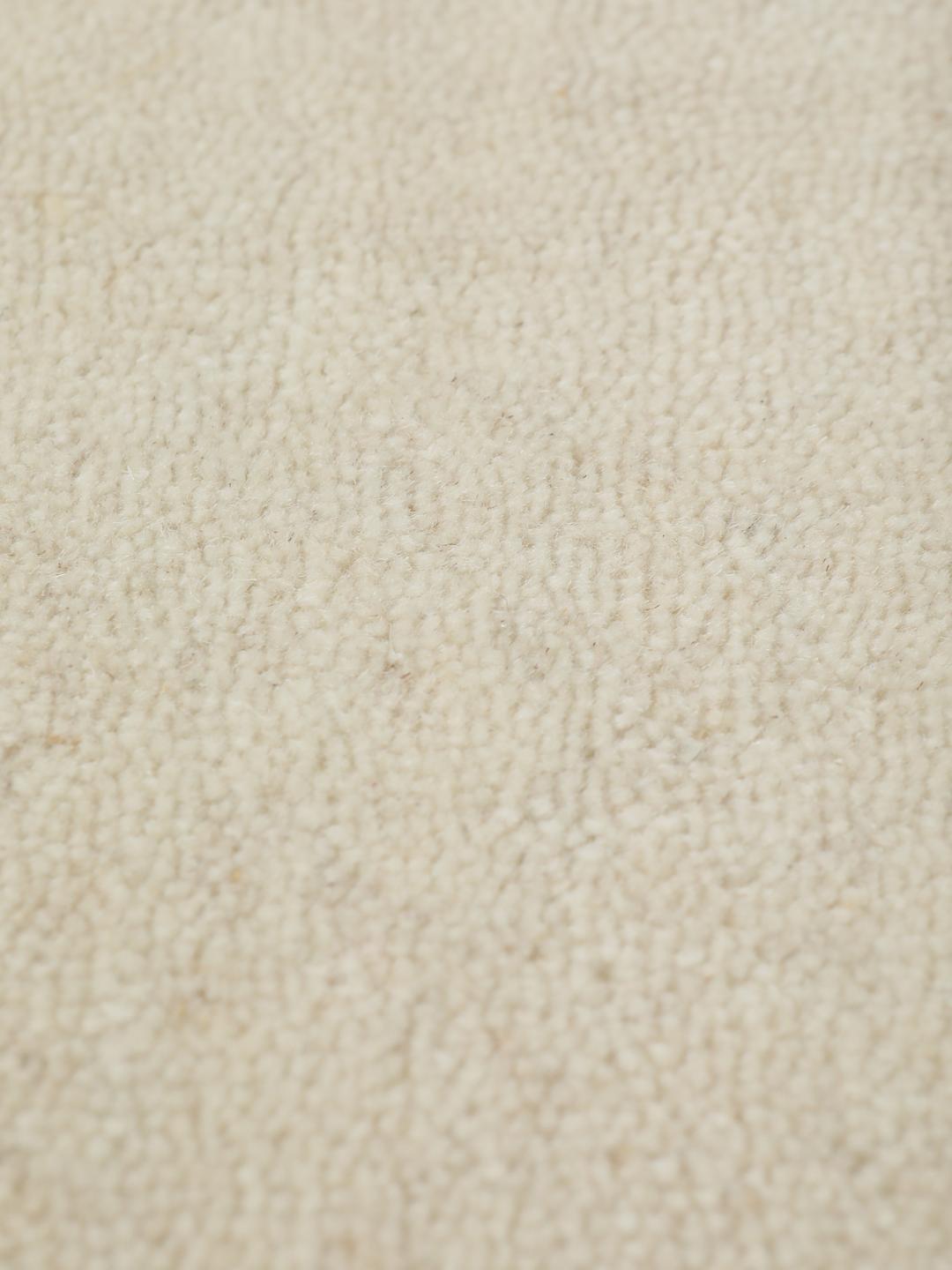 Rugvista premium - Handloom - Elfenbeinweiß, Rund Ø 200 cm Wollteppich ...