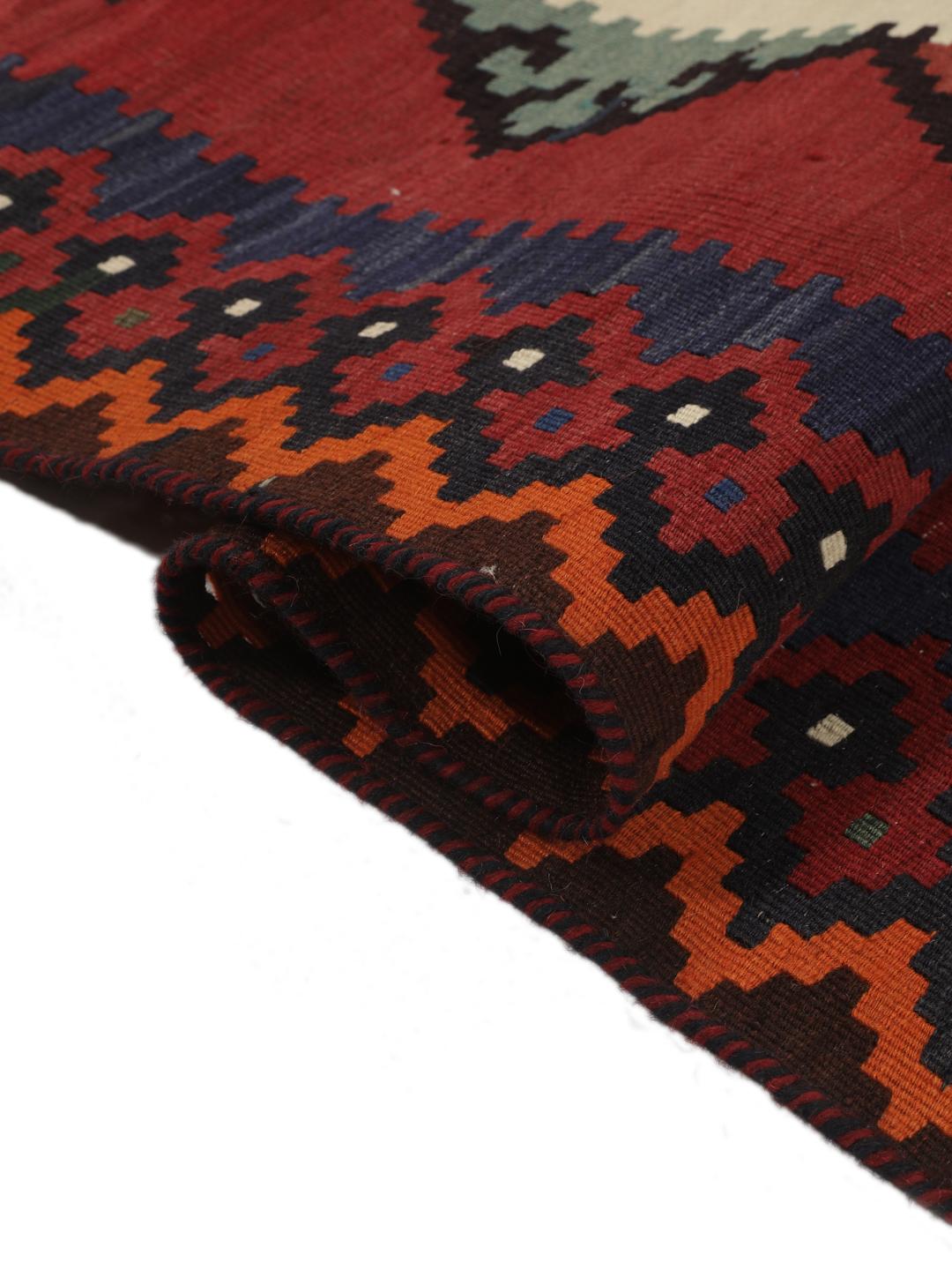 Håndvævet vintage Kelim-tæppe fra Mellemøsten i multicolor