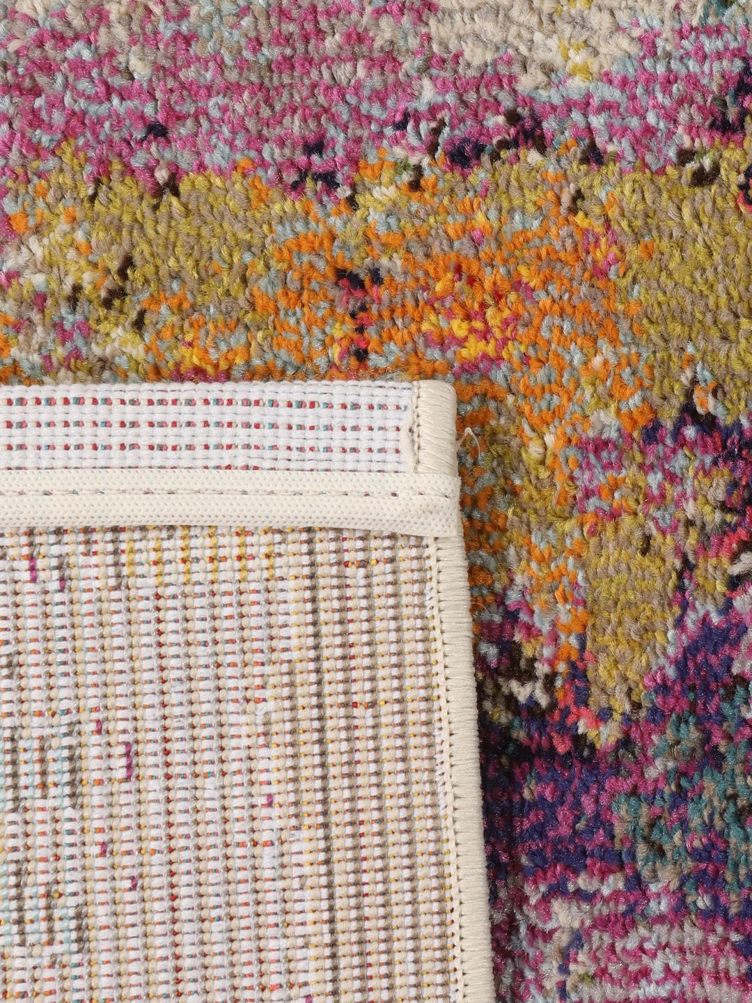 RugVista Georgia Oriental, Vloerkleed, Oosterse, 120 x 180 cm, Rechthoekig, Laagpolig, Woonkamer, Slaapkamer, Keuken, Machinewas, Rood/Roze