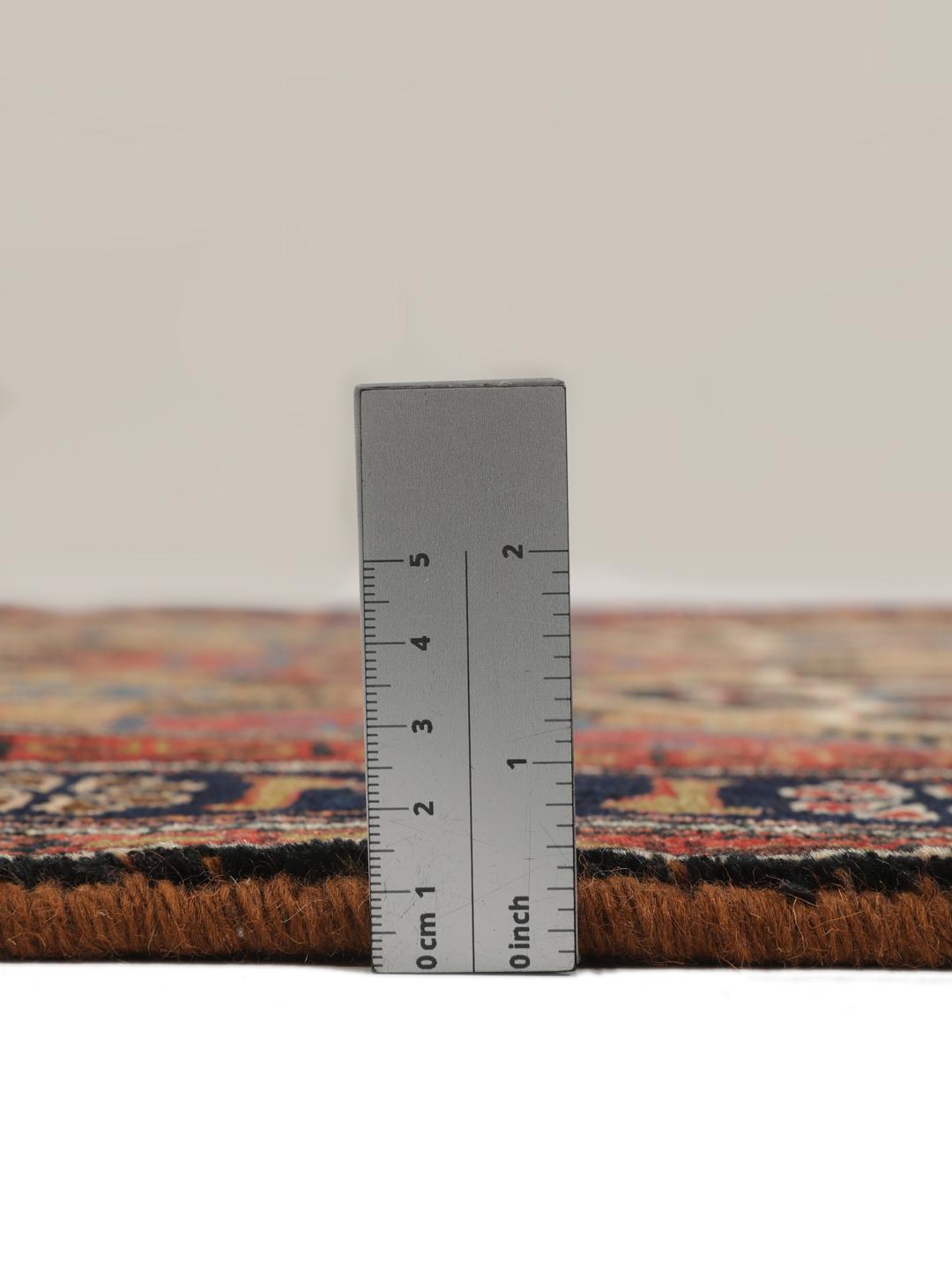 Handgeknoopt Hamadan tapijt uit het Midden-Oosten in multikleurige wol