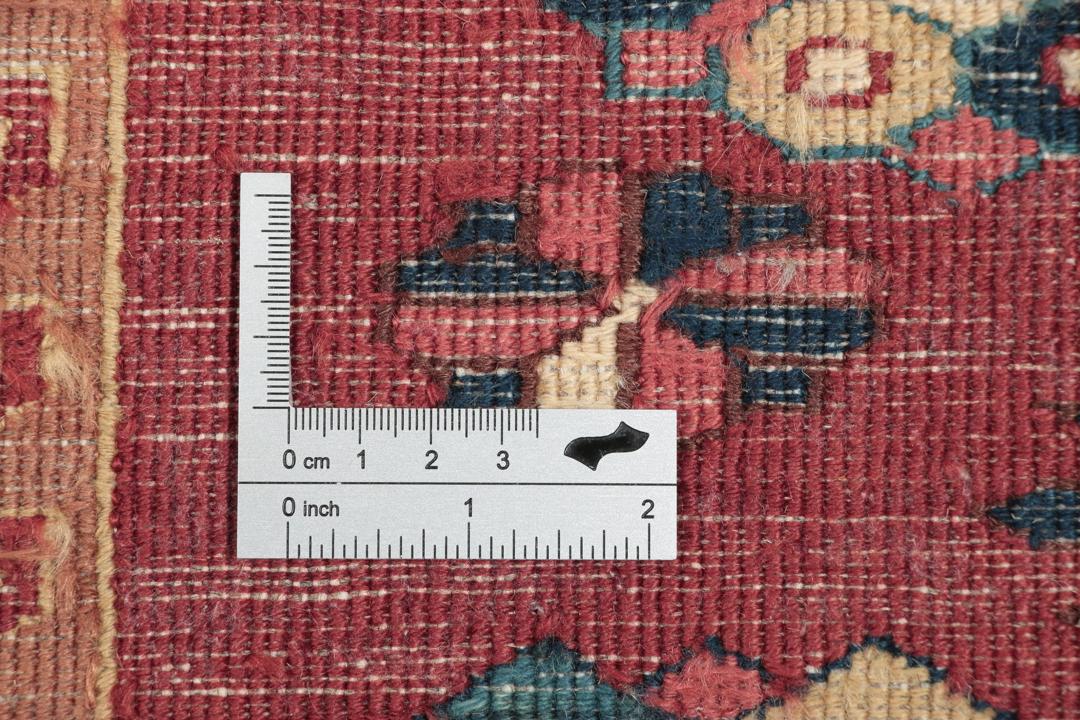 Håndvævet afghansk Kelim Golbarjasta tæppe med rød flade og geometriske motiver