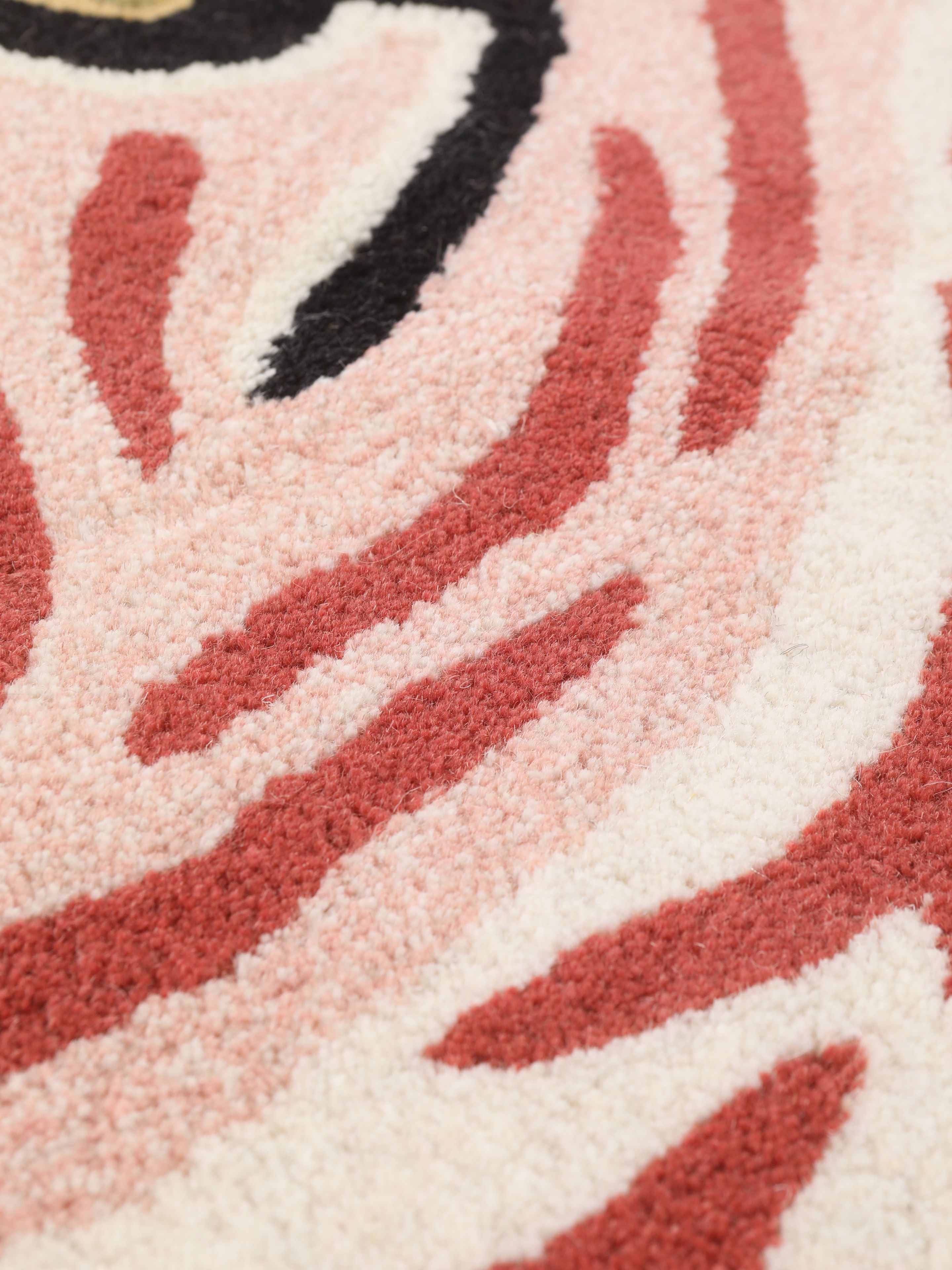 Rugvista premium - Me Tiger - ピンク, ラウンド Ø 100 cm ウール