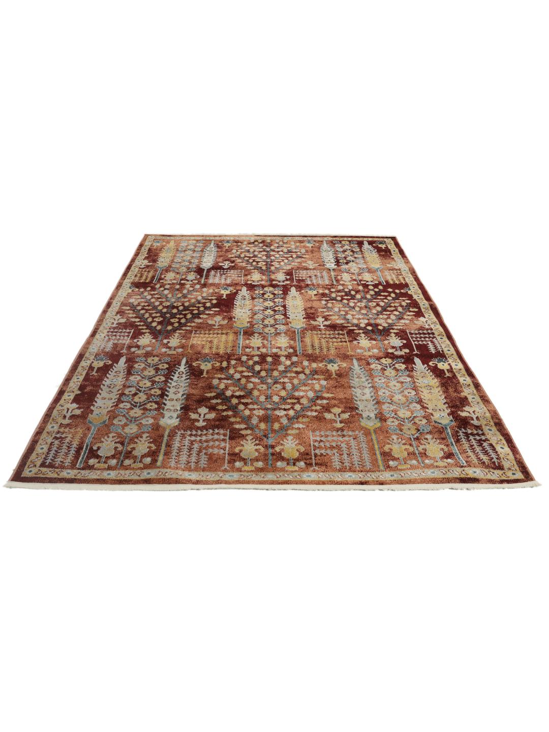 tapis rectangulaire rouge foncé