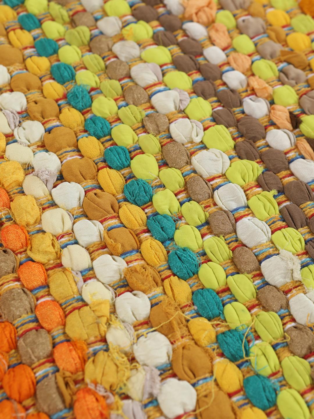Tapis de couloir en coton multicolore