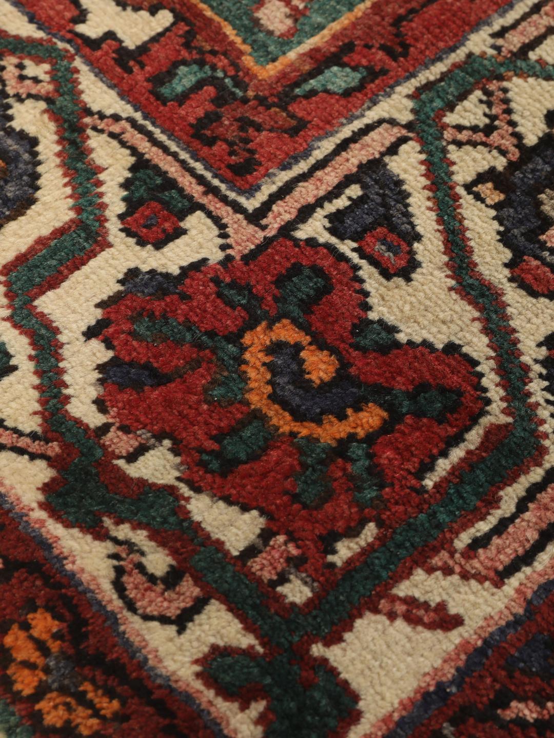 Hand-knotted Middle Eastern Bakhtiar rug with red and multicolor intricate patterns