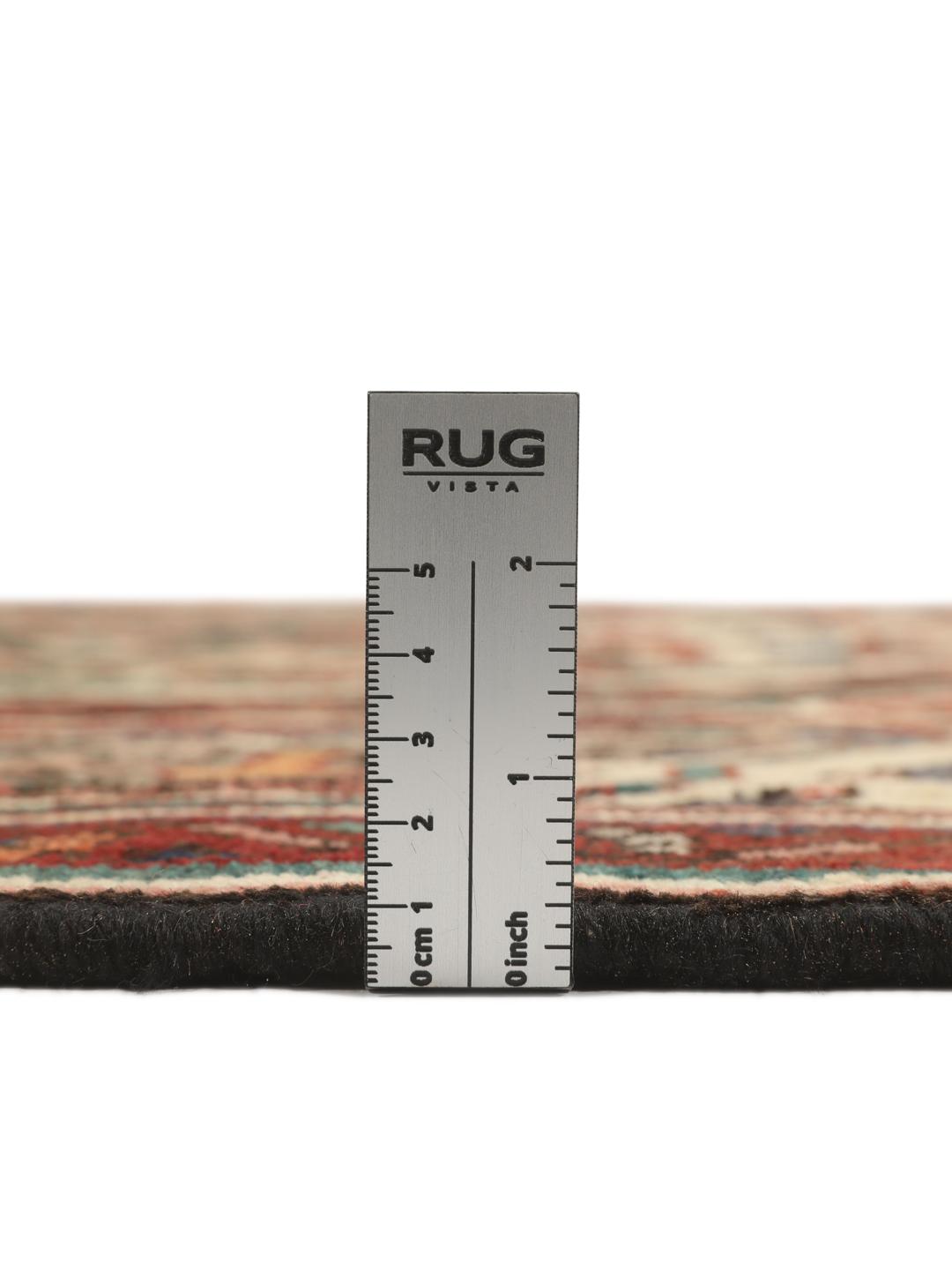 Hand-knotted Middle Eastern Bakhtiar rug with red and multicolor intricate patterns