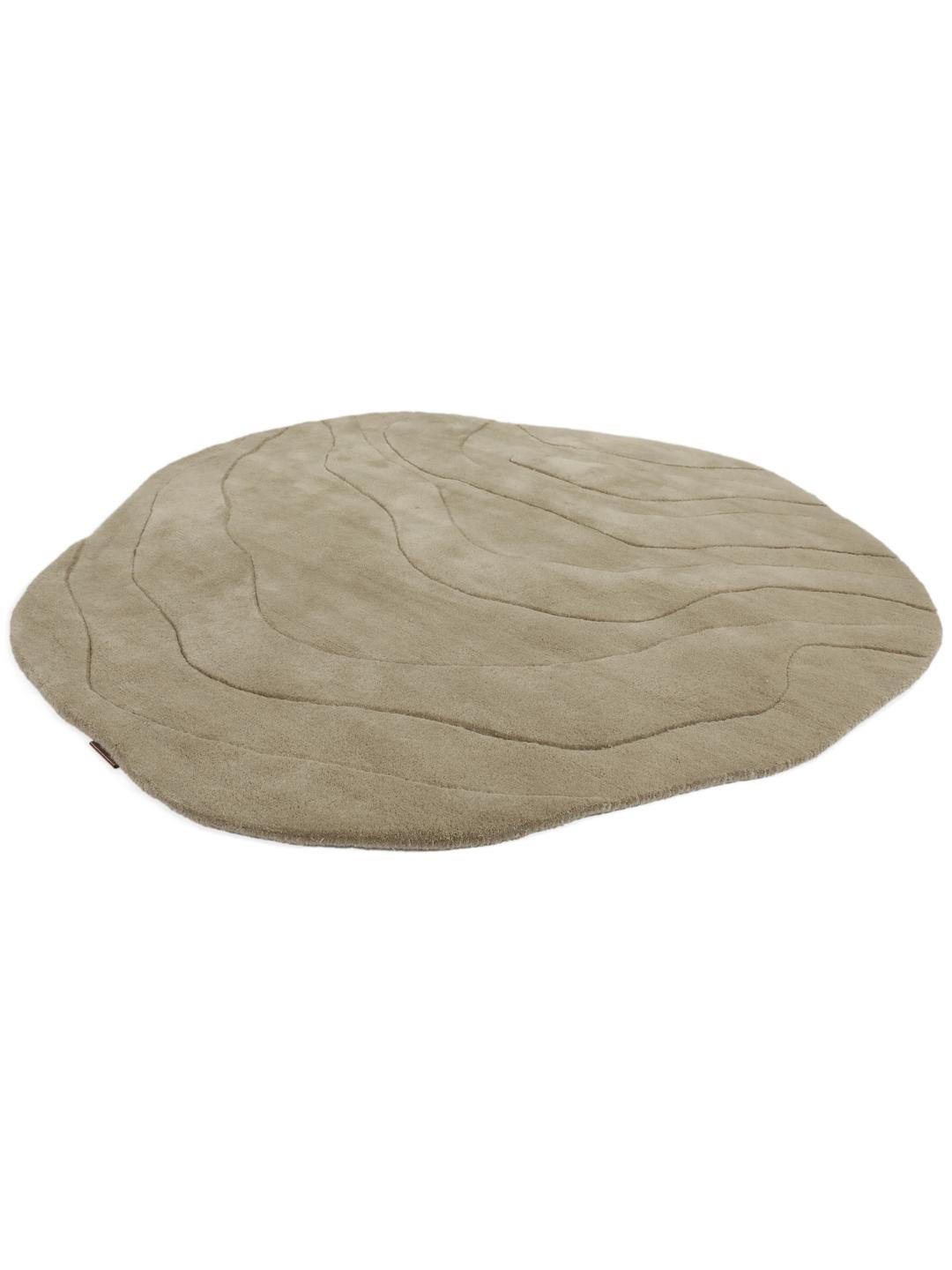 Rugvista premium - Barba - Greige, Round Ø 150 cm Wool Rug - Rugvista