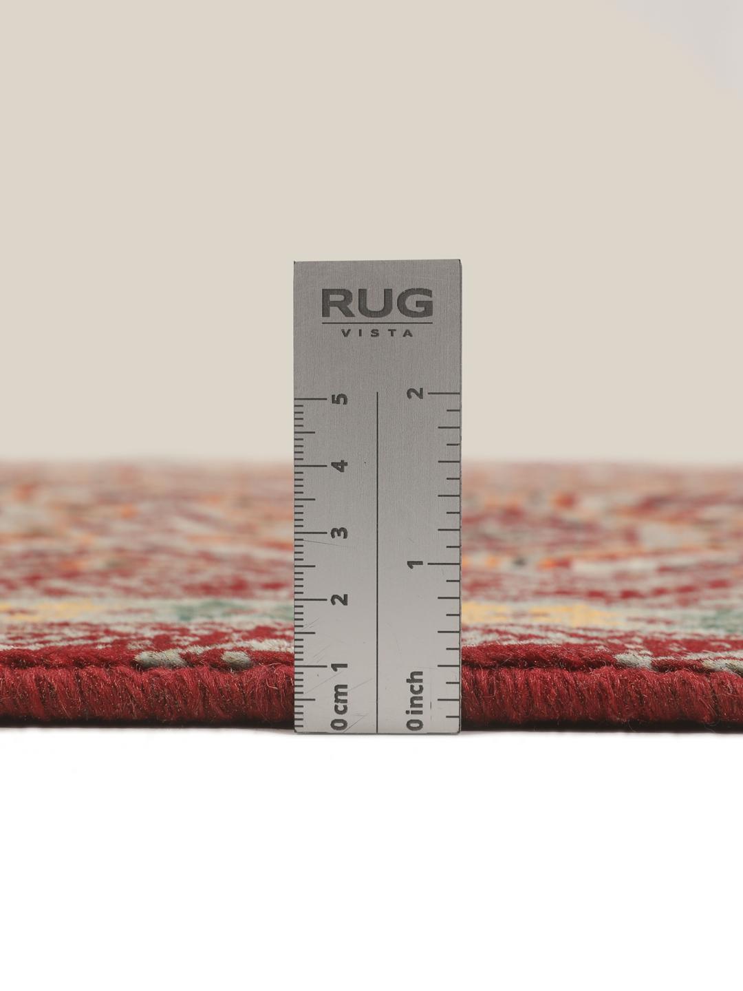 Hand-knotted Baluch rug with geometric patterns in red and grey from the Middle East