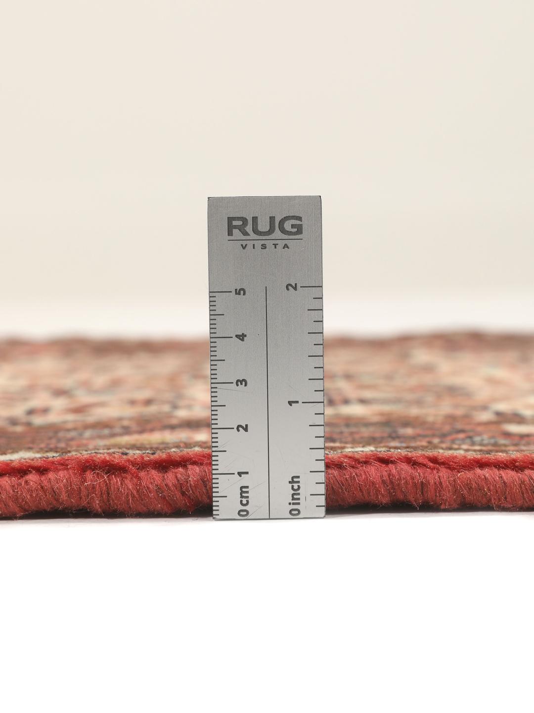 Handgeknoopte loper uit het Midden-Oosten in tinten rood en beige