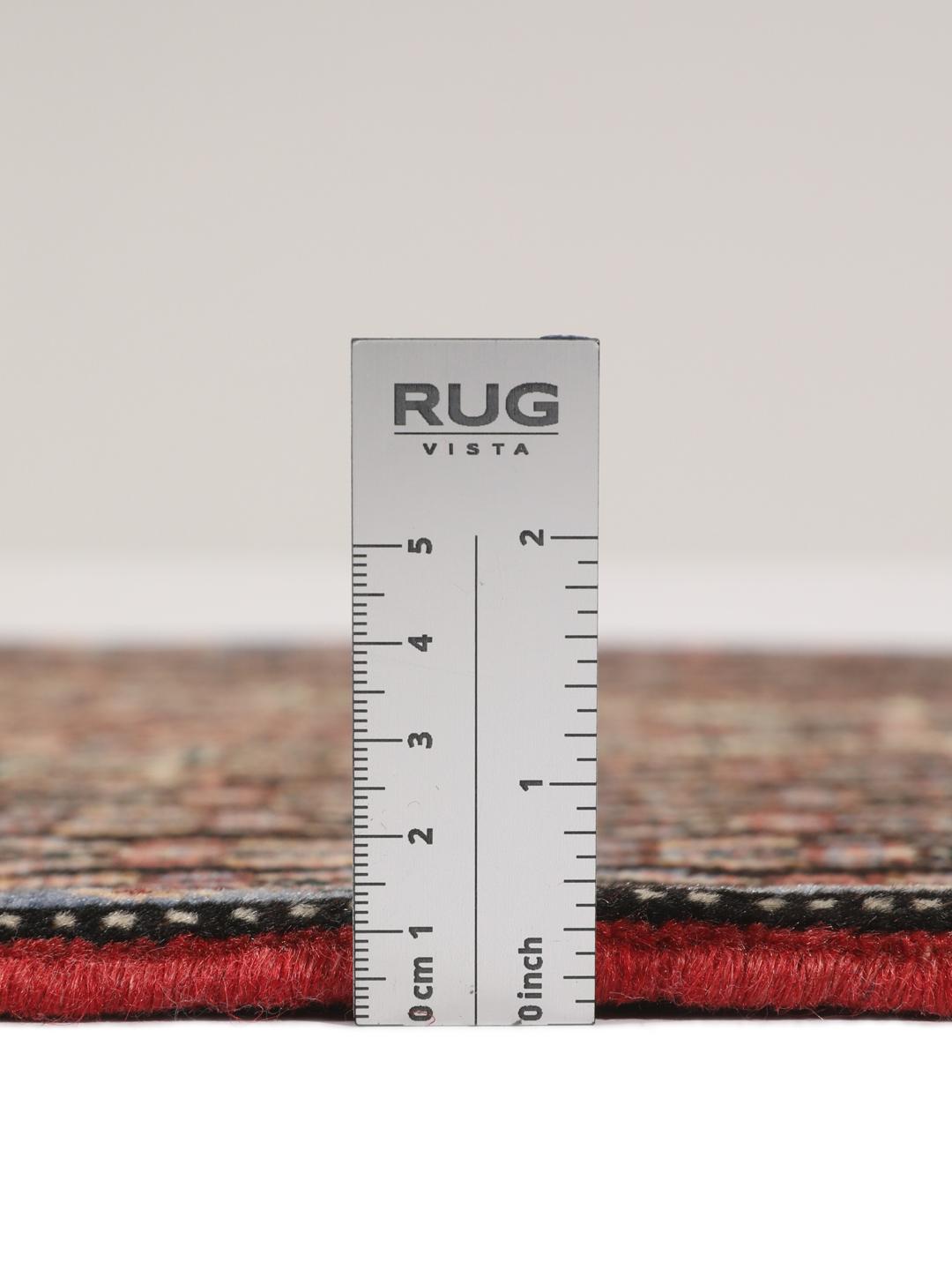 Hand-knotted Senneh rug from the Middle East in multicolor