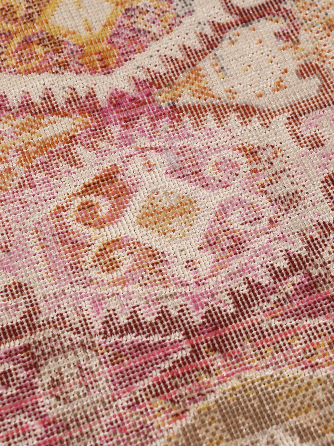 Vloerkleed washed - roze/rood - 120x180 cm