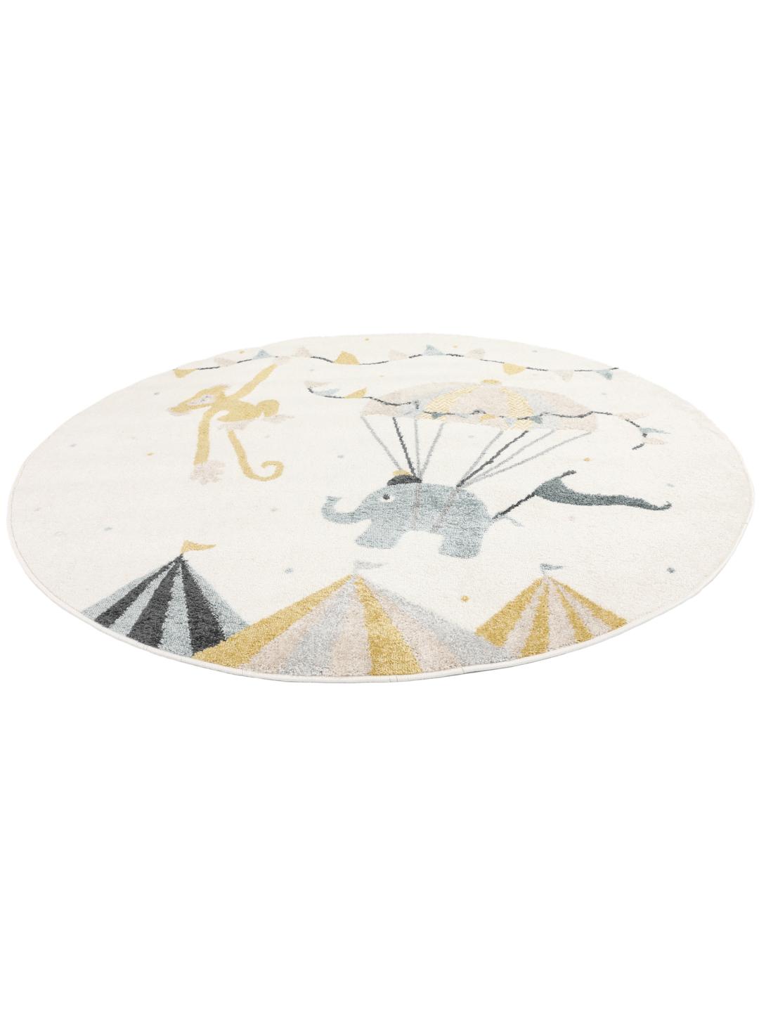 Monkey Circus - Blue / Off white - Ø 150 cm