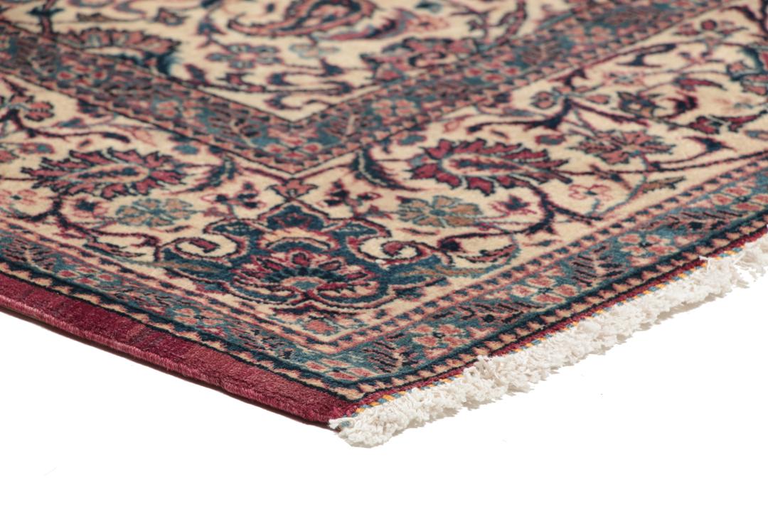 Handgemaakt rechthoekig Keshan tapijt uit Persia in beige