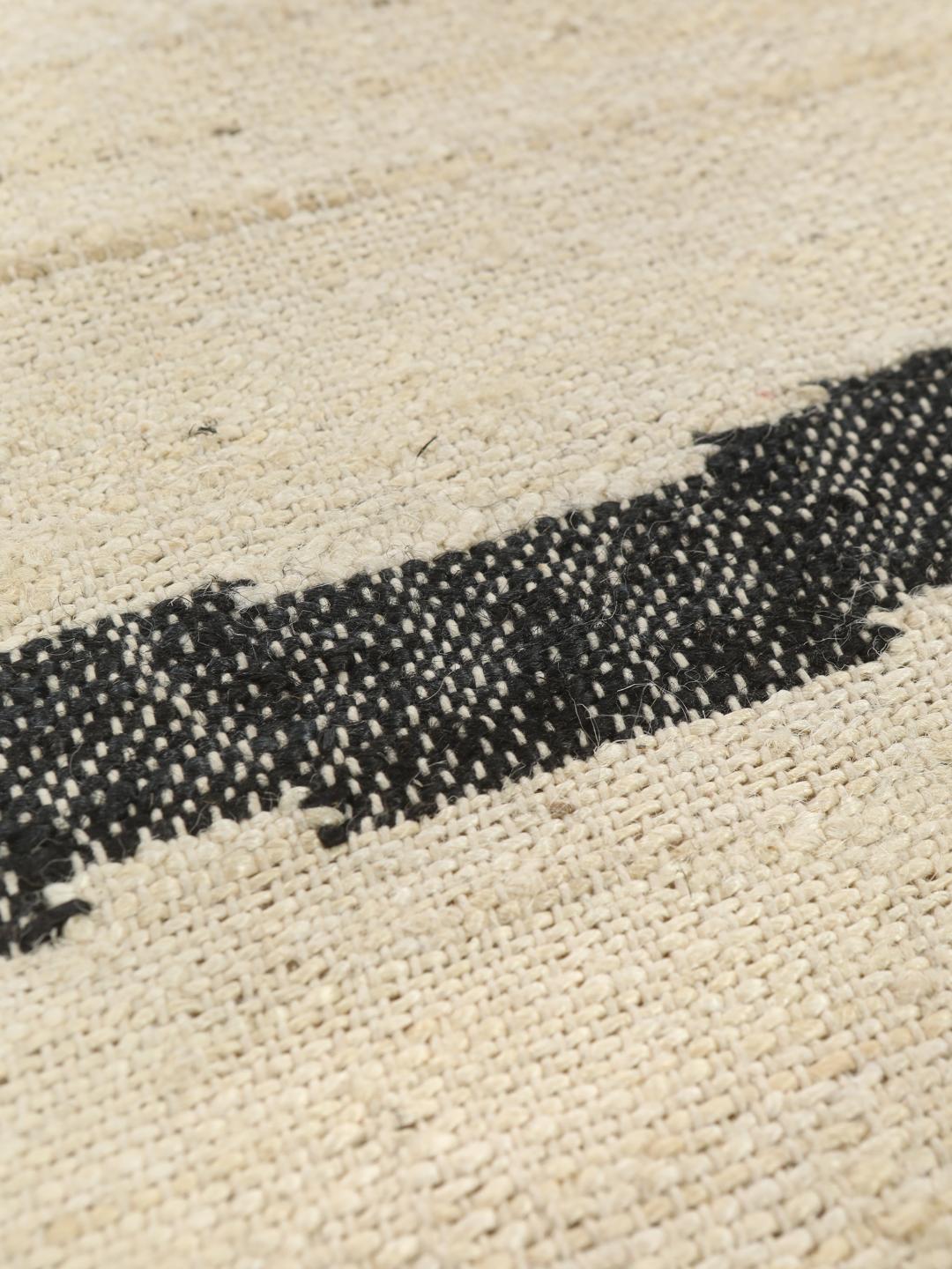 Line up Jute - Krem bijela / Crna - 200 x 300 cm