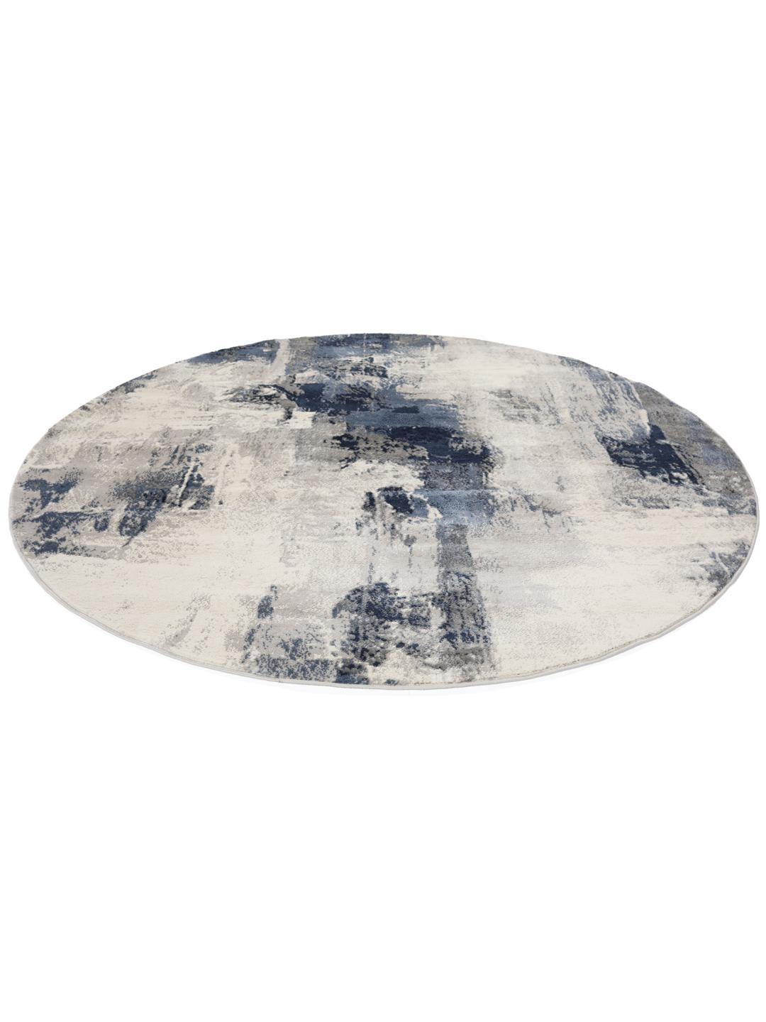 Rugvista essential - Mila - Blue / Grey, Round Ø 200 cm Rug - Rugvista