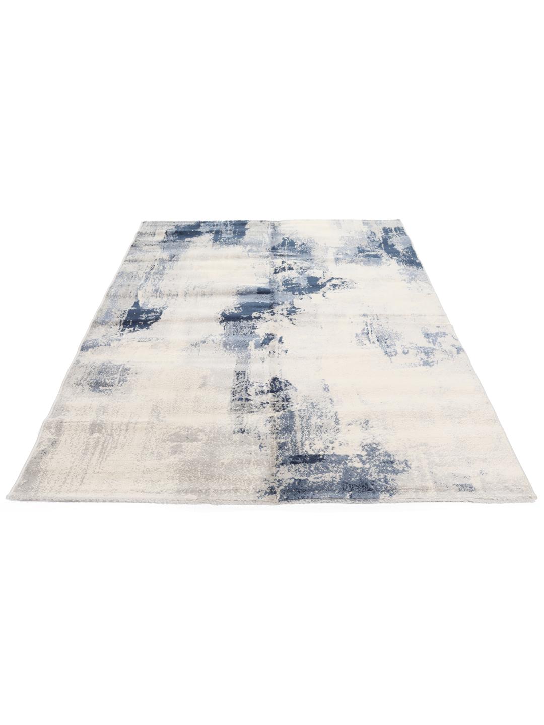 Tapijt in blauw en grijs
