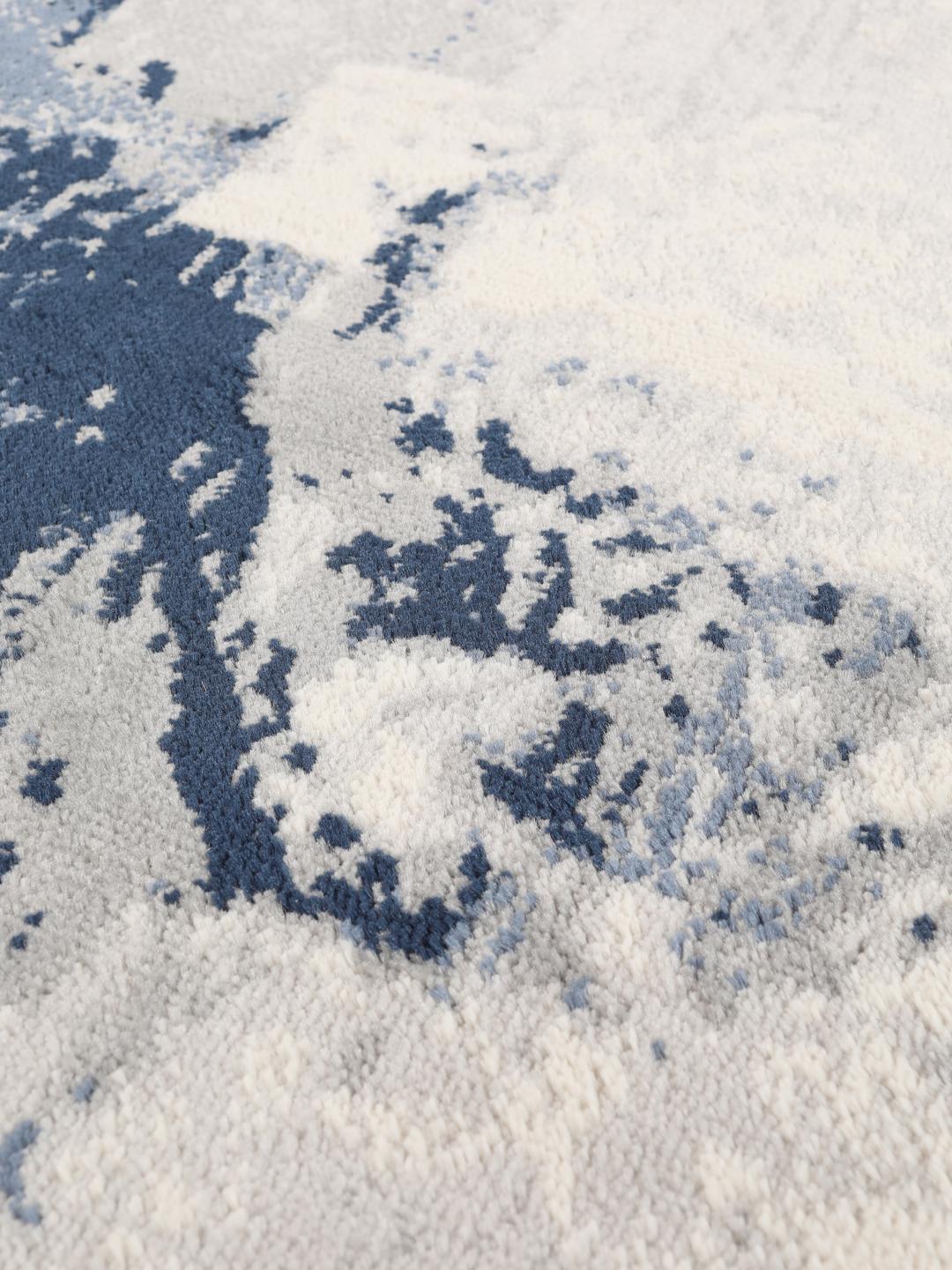 Tapijt in blauw en grijs