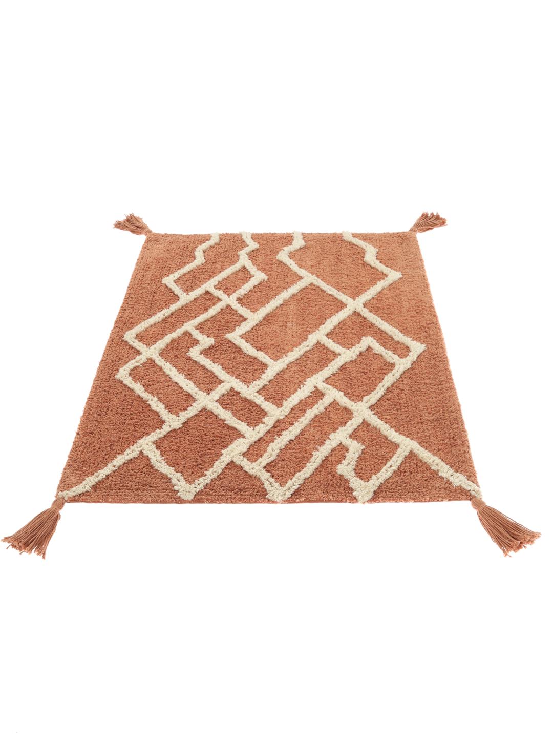 Riviera - Geel / Natuurwit, Rond 90 cm Badmatten