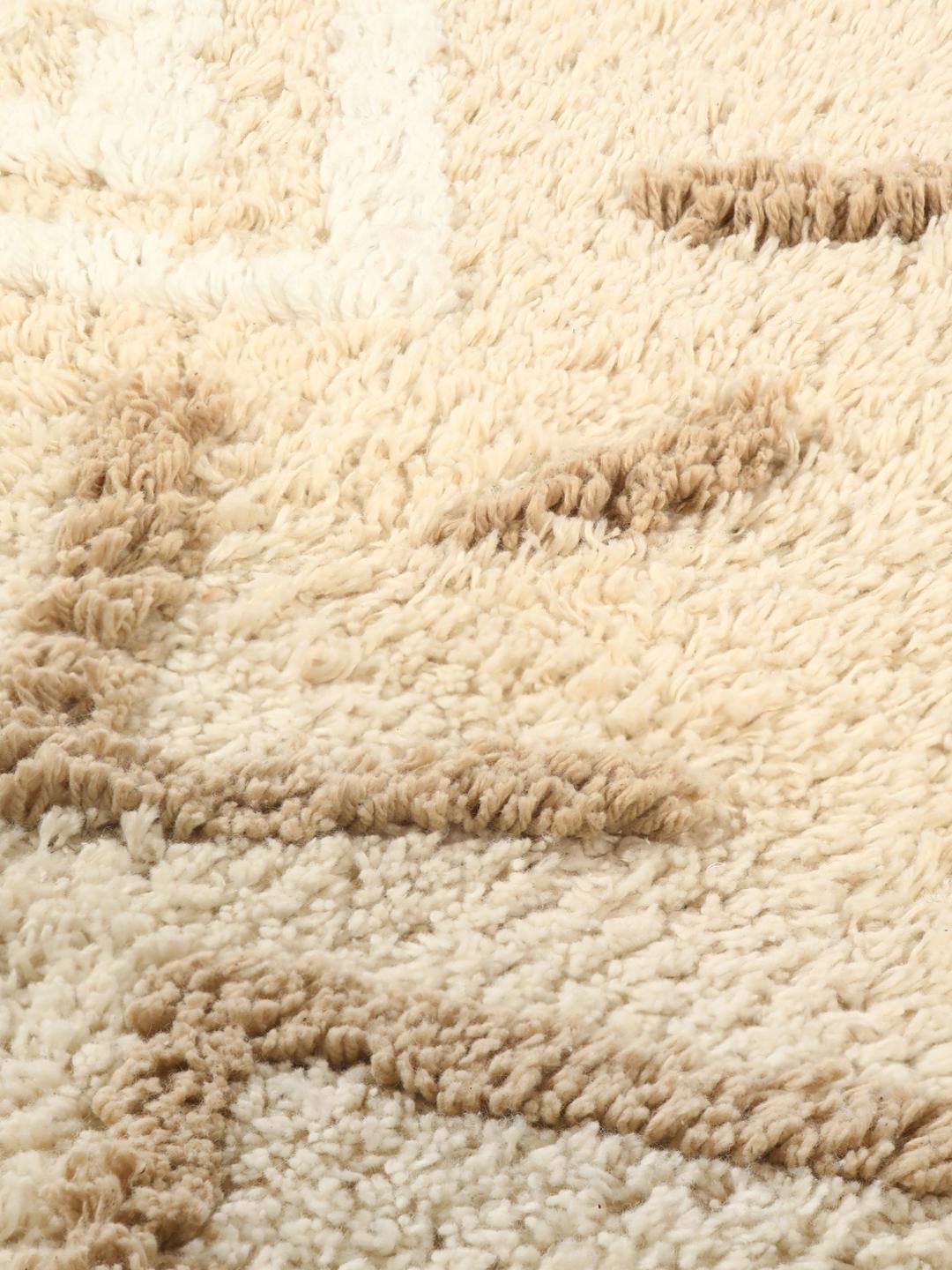 Atlantis bademåtte i beige med geometrisk mønster