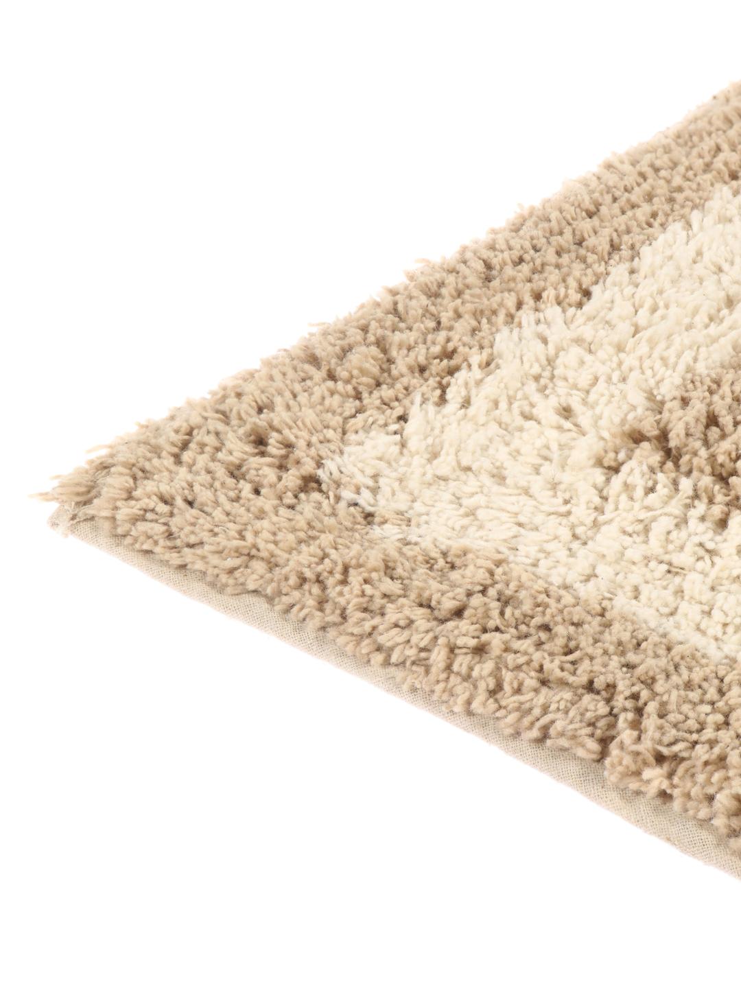 Beige badeværelsesmåtte i bomuld