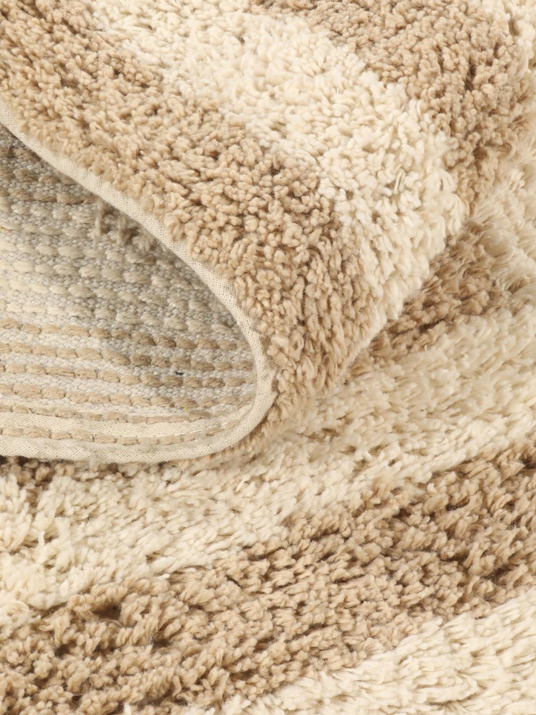 Beige badeværelsesmåtte i bomuld