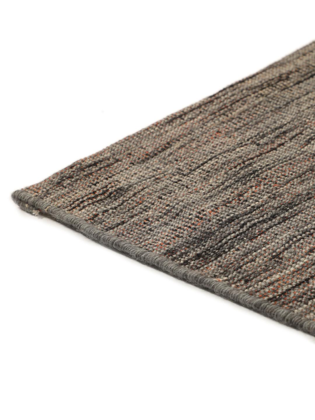 Handgeweven Kilim-tapijt uit het Midden-Oosten in bruin- en grijstinten