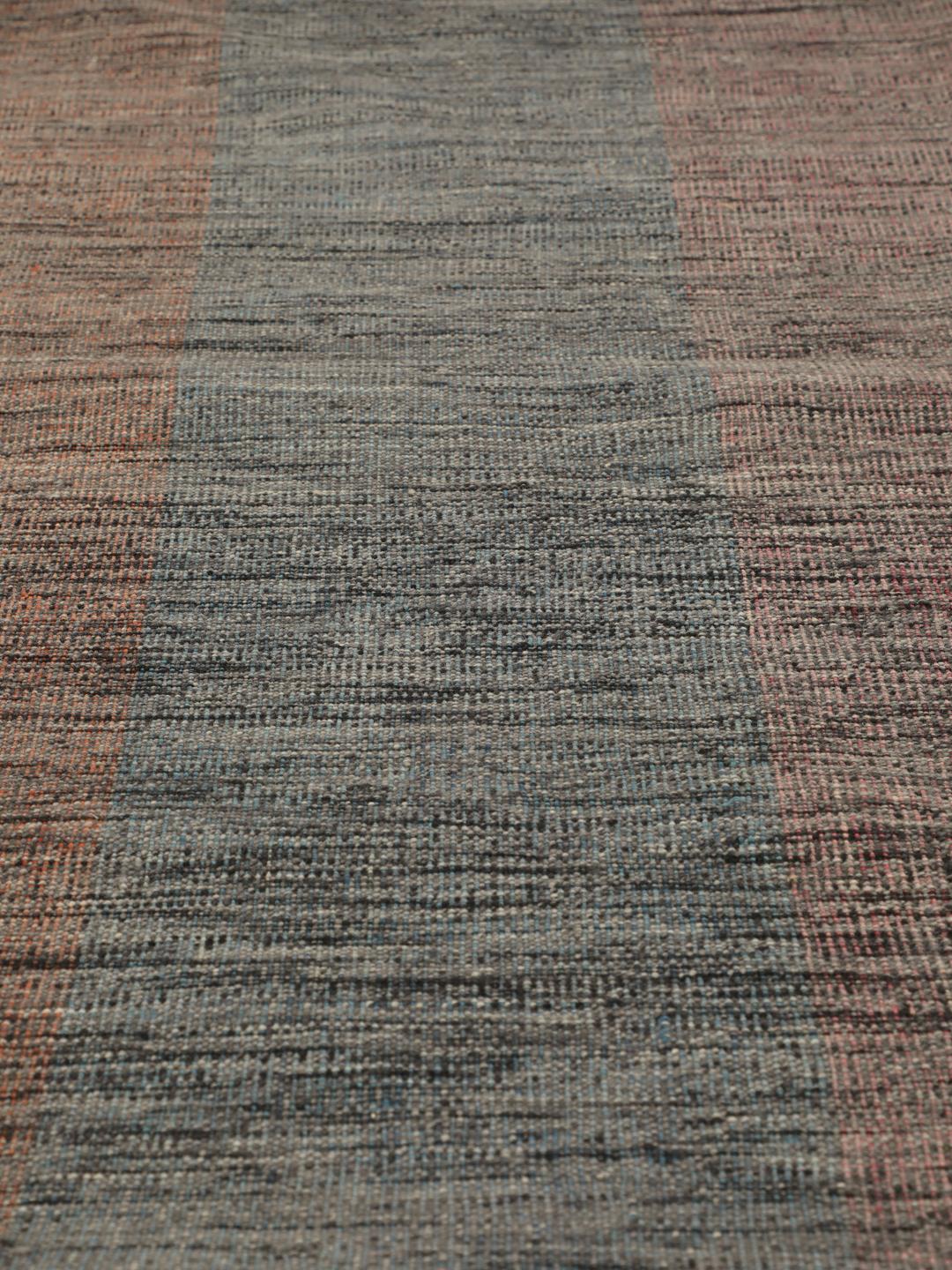 Handgeweven Kilim-tapijt uit het Midden-Oosten in bruin- en grijstinten