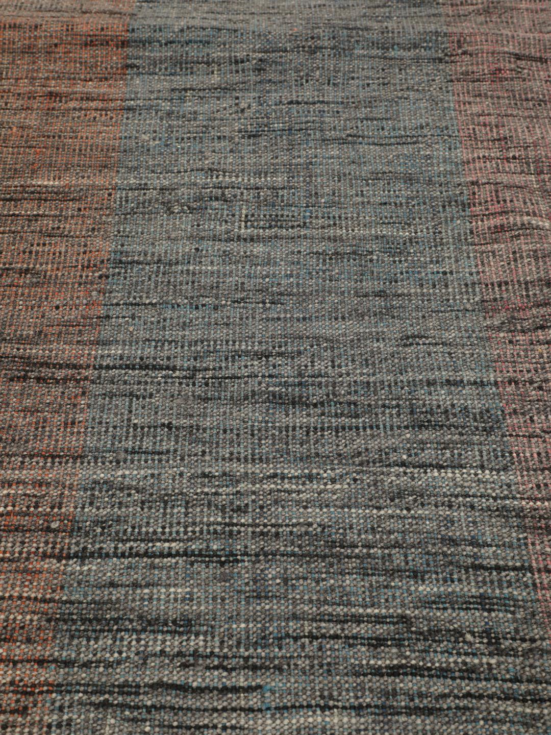 Handgeweven Kilim-tapijt uit het Midden-Oosten in bruin- en grijstinten