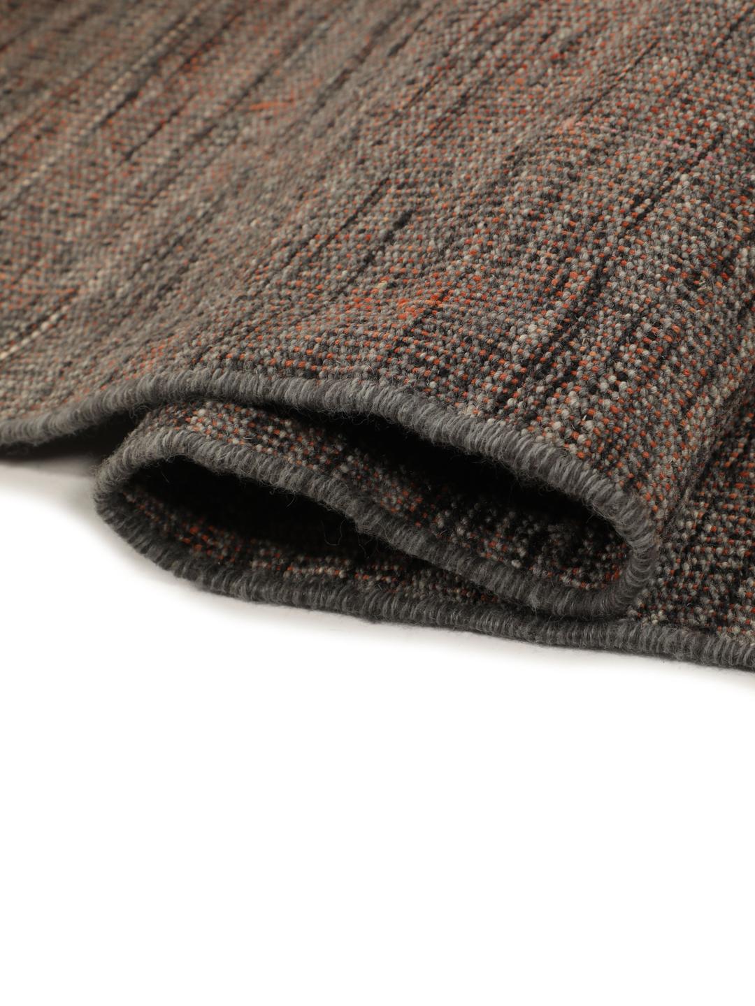 Handgeweven Kilim-tapijt uit het Midden-Oosten in bruin- en grijstinten