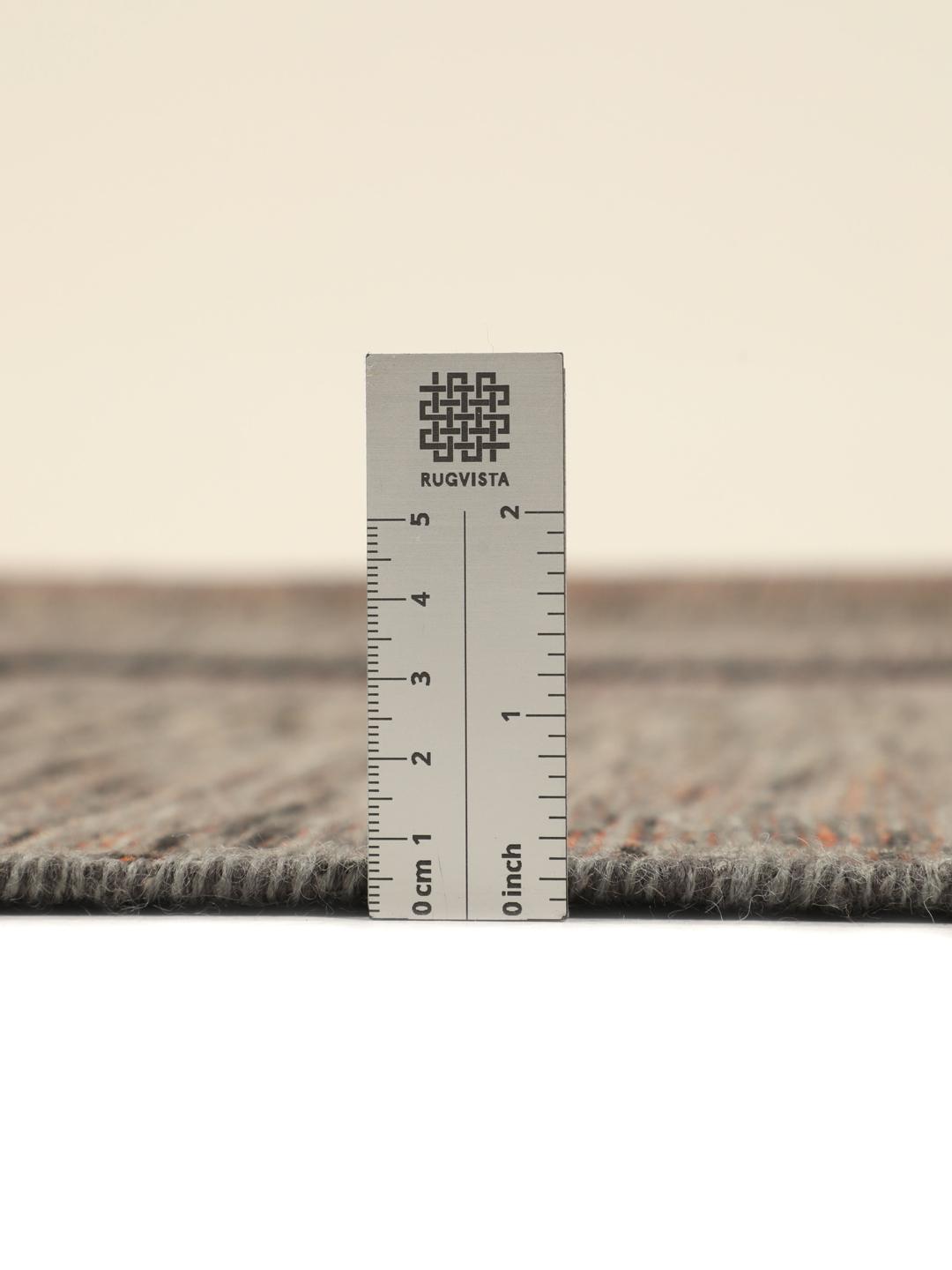 Handgeweven Kilim-tapijt uit het Midden-Oosten in bruin- en grijstinten