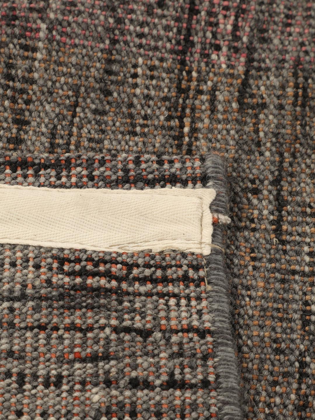 Handgeweven Kilim-tapijt uit het Midden-Oosten in bruin- en grijstinten