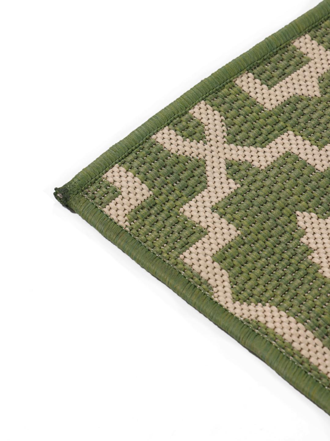 Beige and black rug