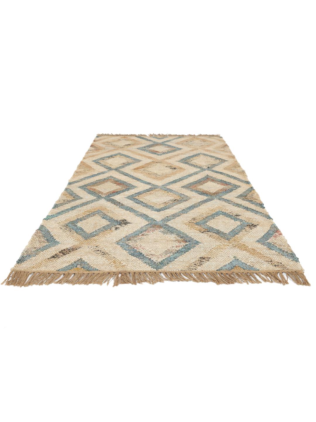 Patagonia Jute - Krem-beige / Blå - 100 x 160 cm