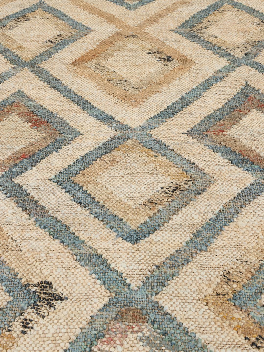 Patagonia Jute - Krem-beige / Blå - 100 x 160 cm