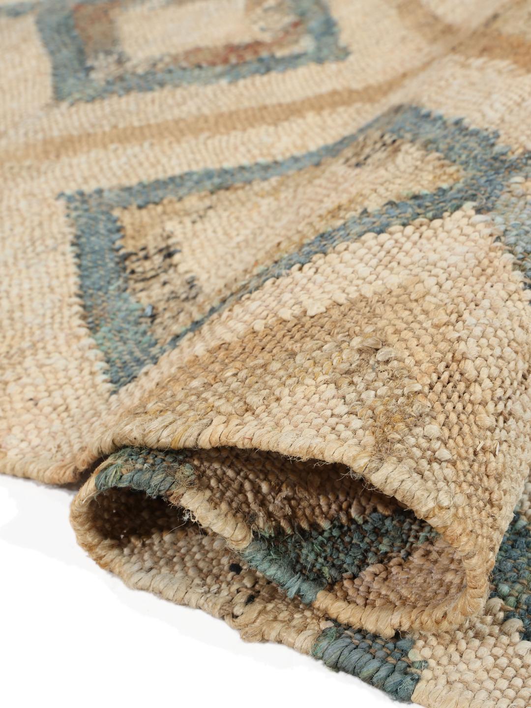 Patagonia Jute - Krem-beige / Blå - 100 x 160 cm