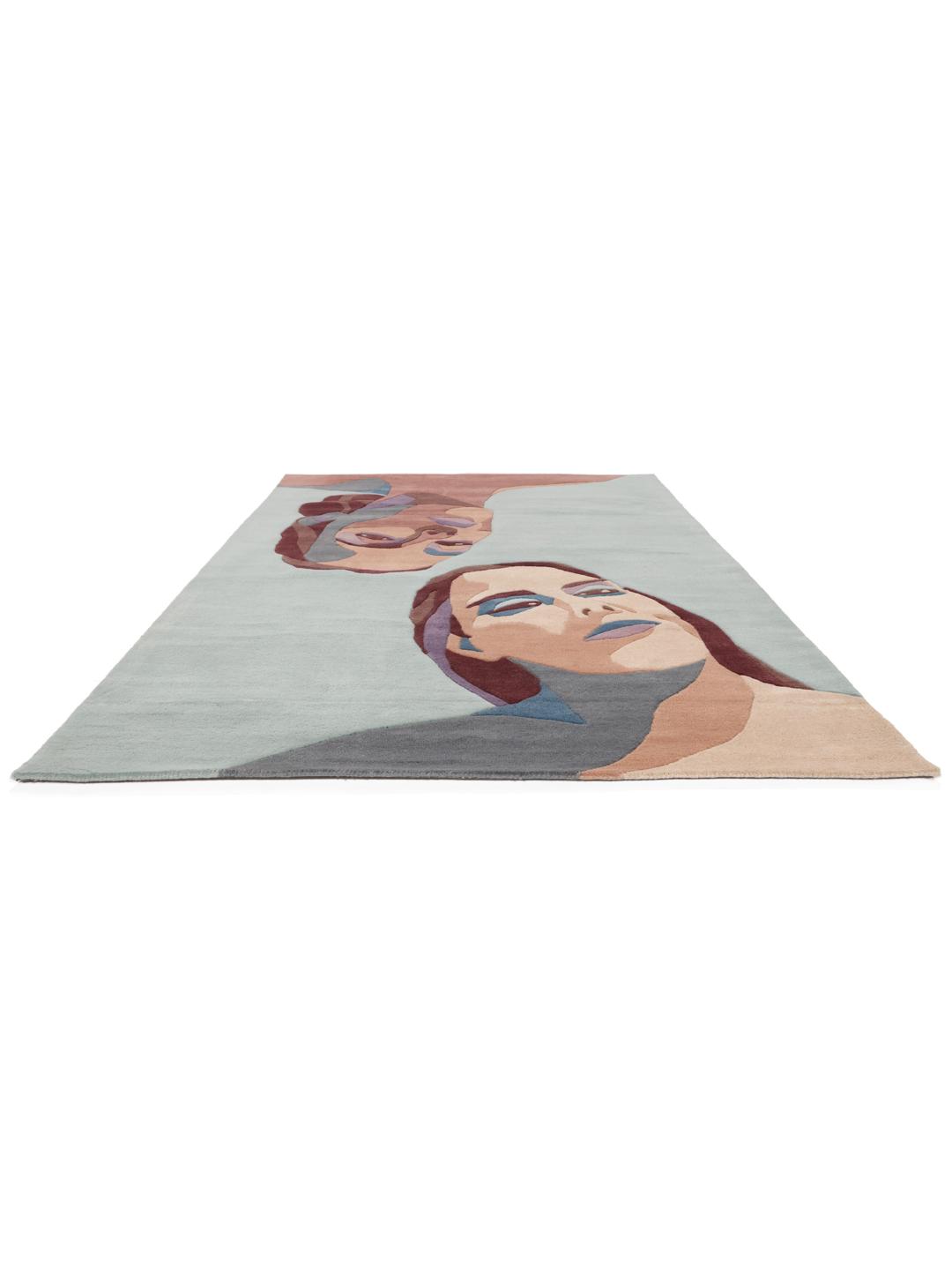 
    Faces - Lyseblå / Terrakotta - 140 x 200 cm
  