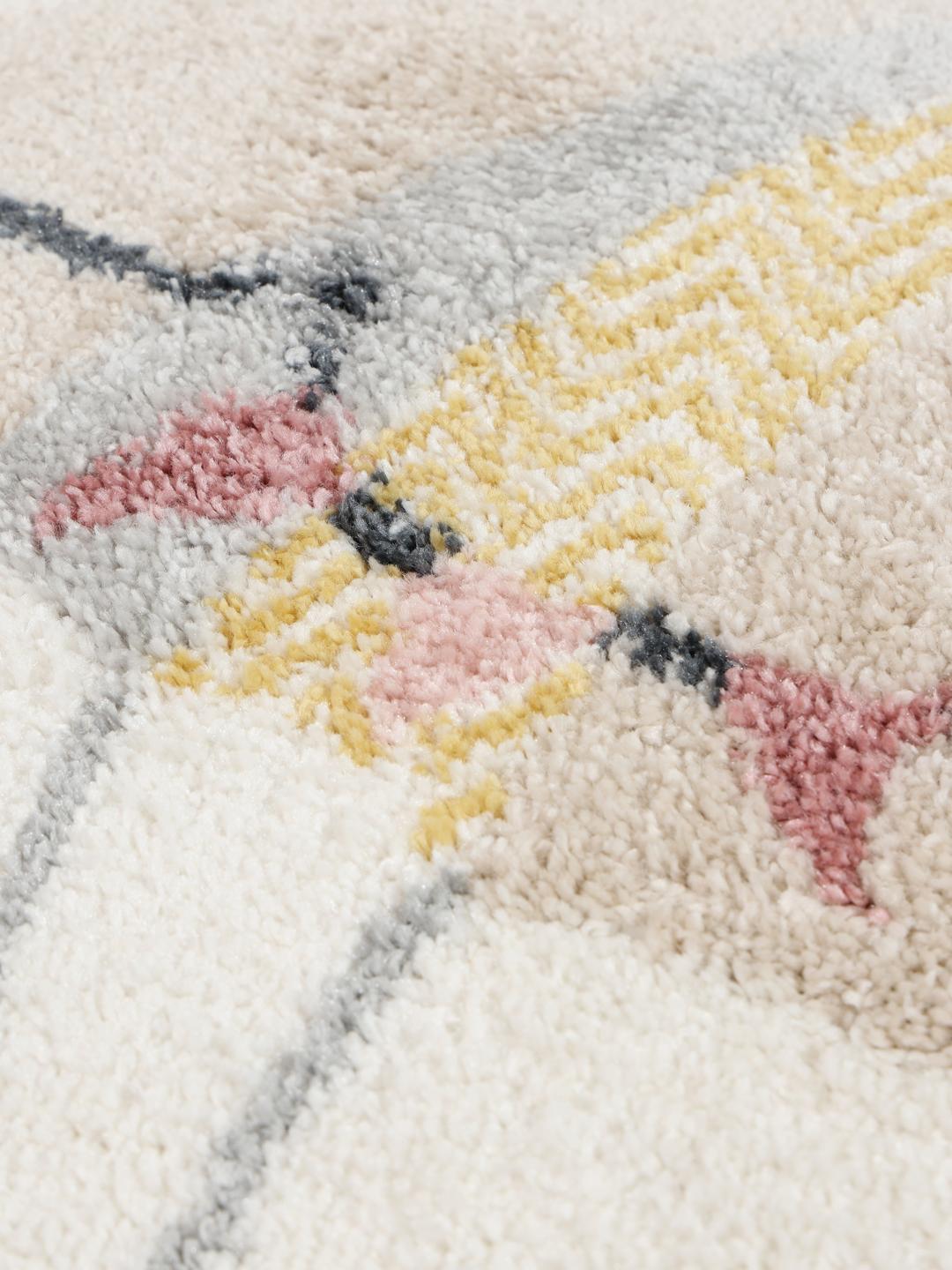 Rugvista essential - Monkey Circus - Pink / Off White, Round Ø 150 cm ...