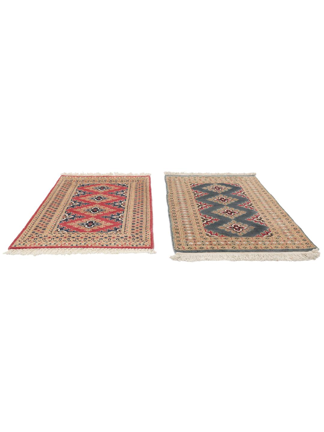Hand-knotted Pakistan Bokhara 2ply rug in multicolor