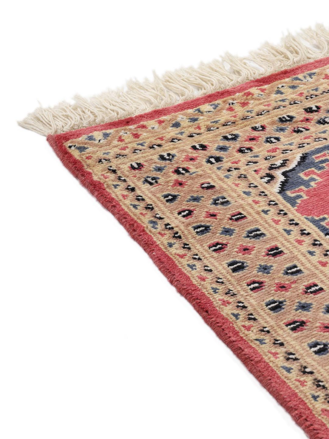 Hand-knotted Pakistan Bokhara 2ply rug in multicolor