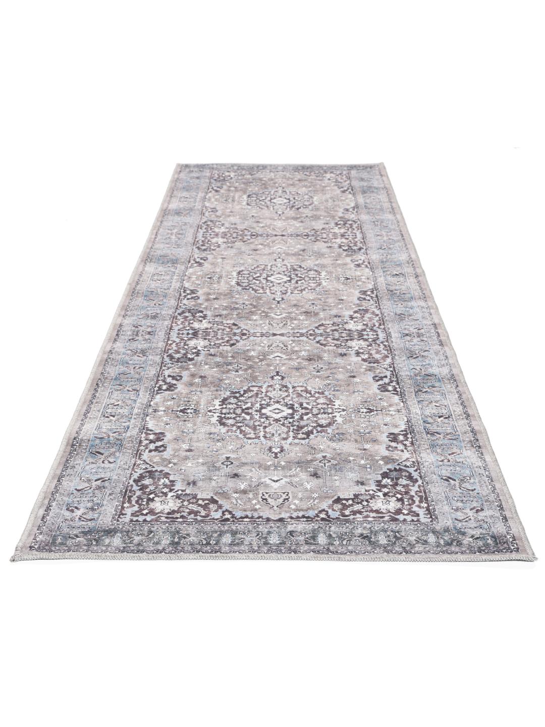Loper in grijs en beige