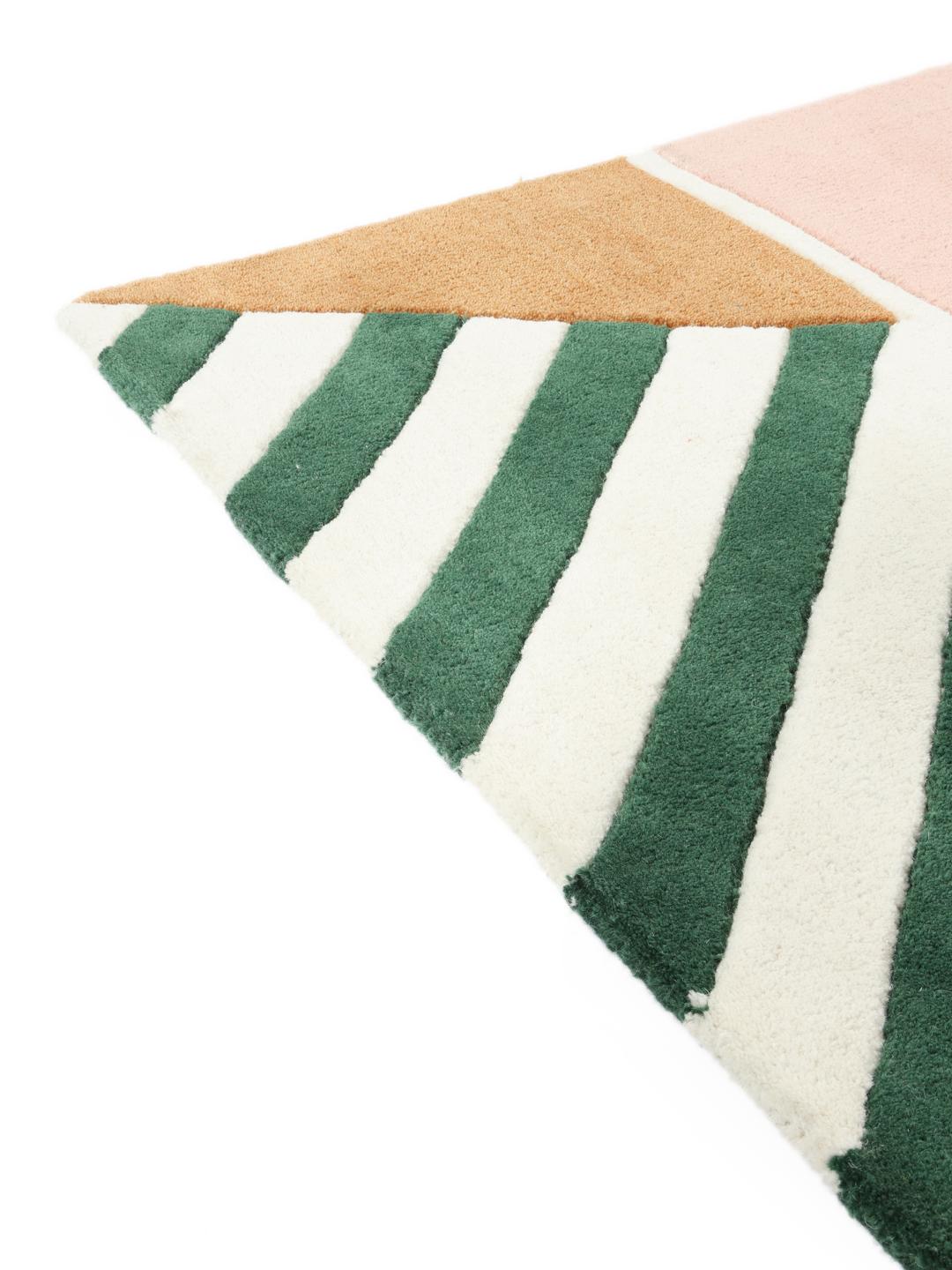 Multicolor tapijt met geometrische patronen