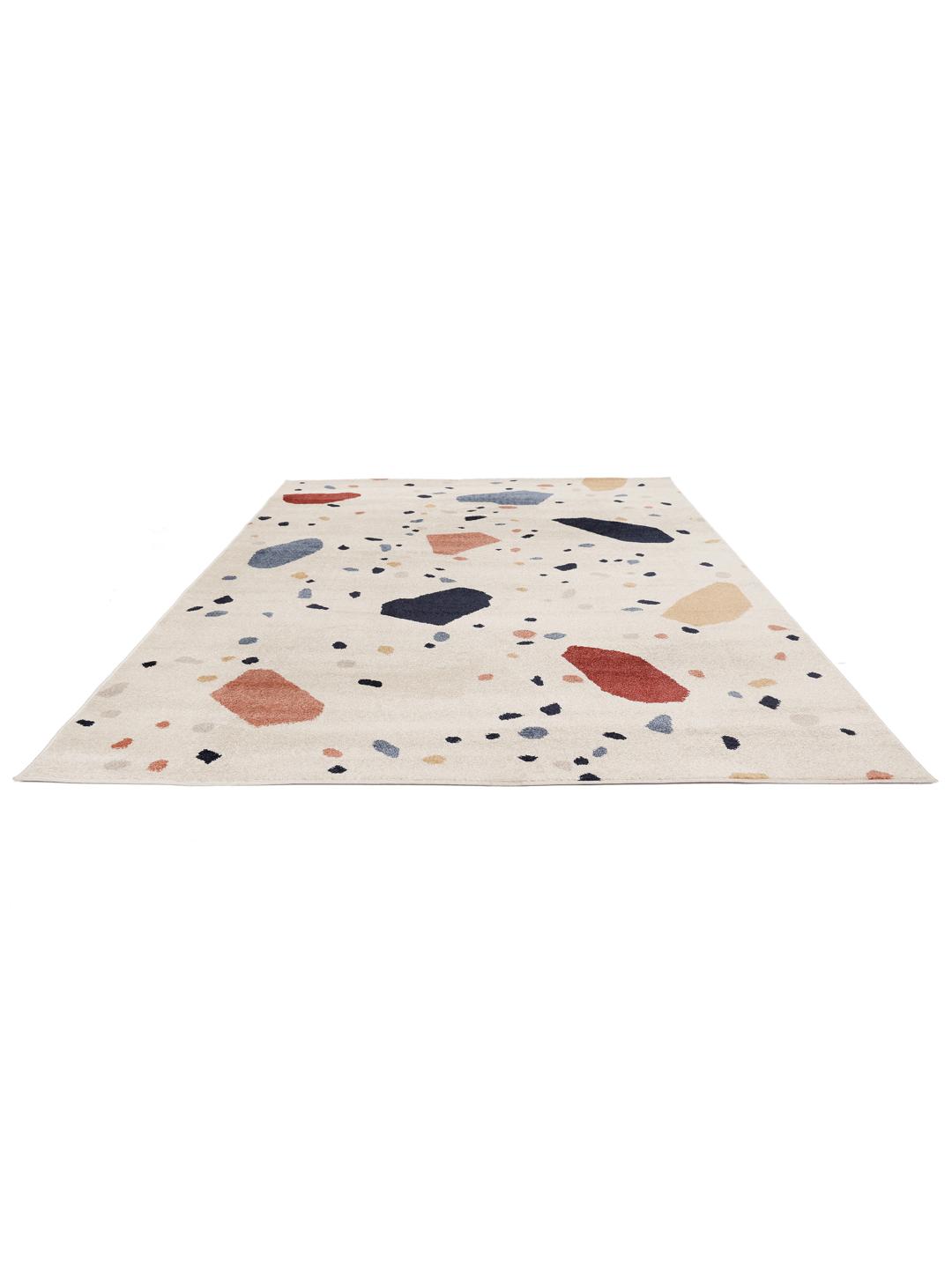 Crème beige tapijt met een terrazzopatroon