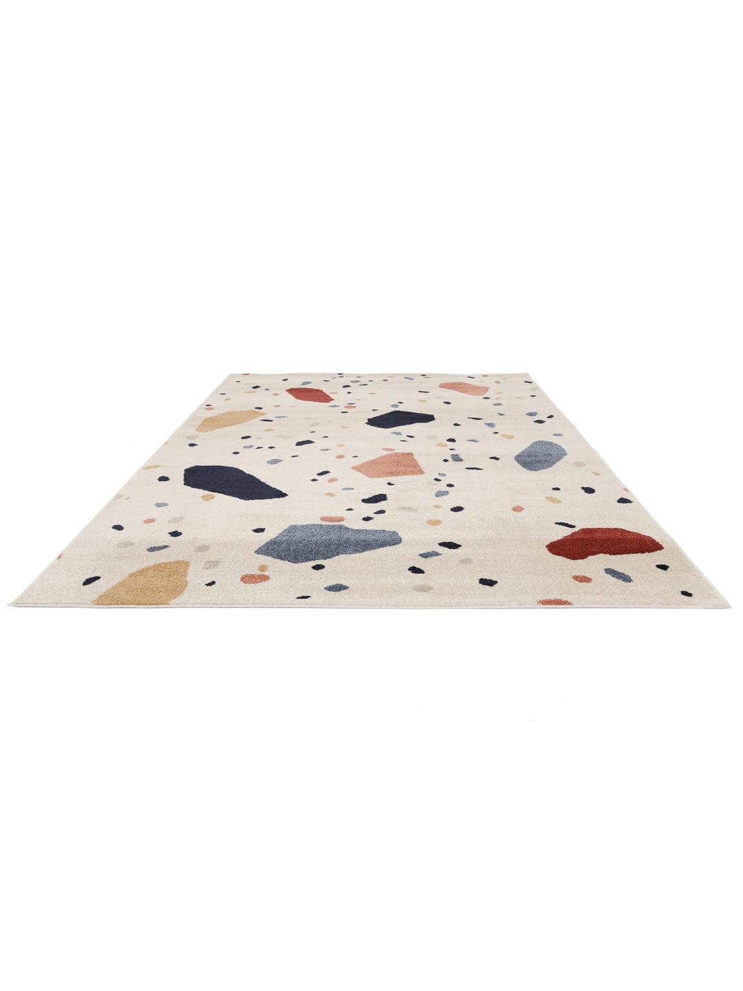 Crème beige tapijt met een terrazzopatroon