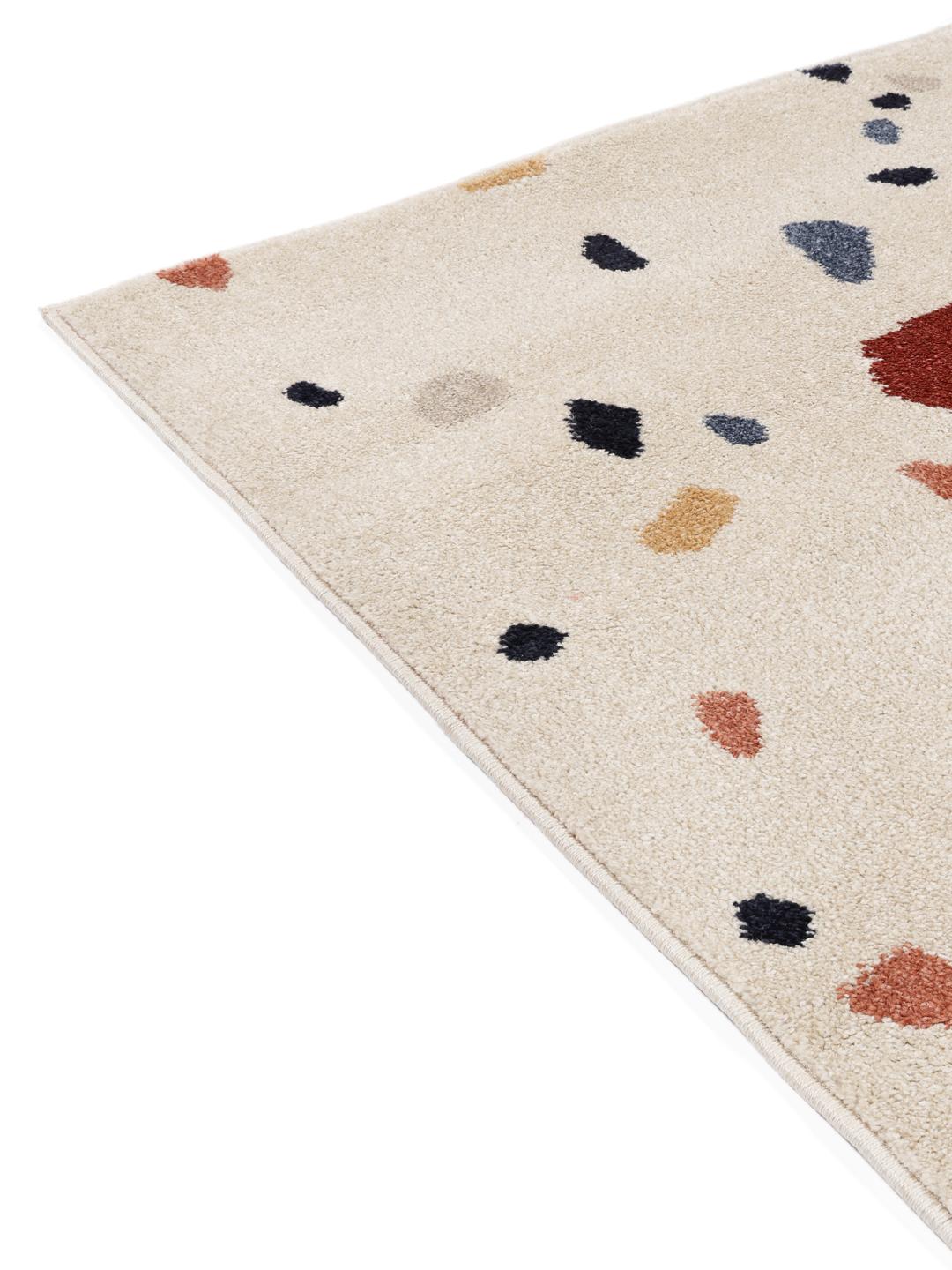 Crème beige tapijt met een terrazzopatroon